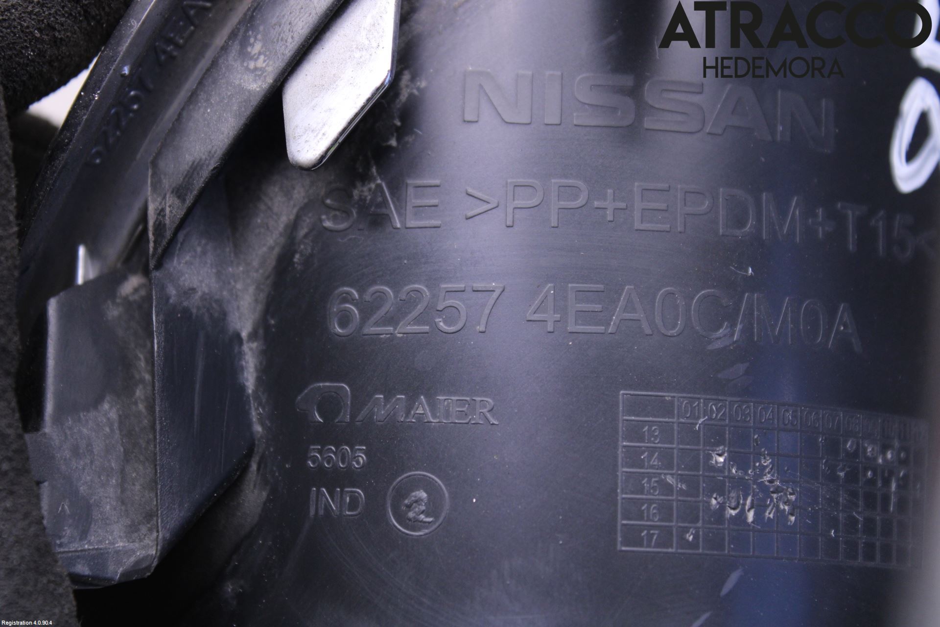 Nissan QASHQAI 14-17 Dimljussarg Fram