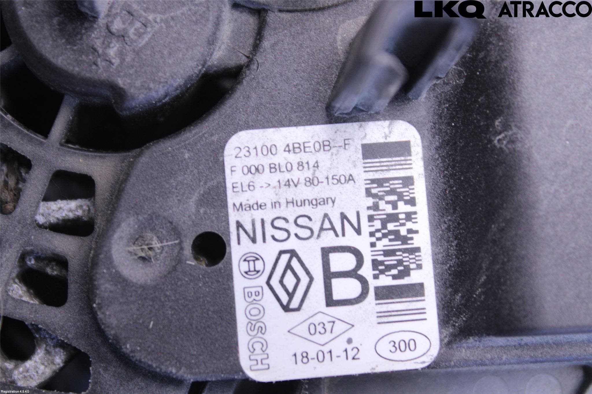 Nissan QASHQAI 14-17 Generator