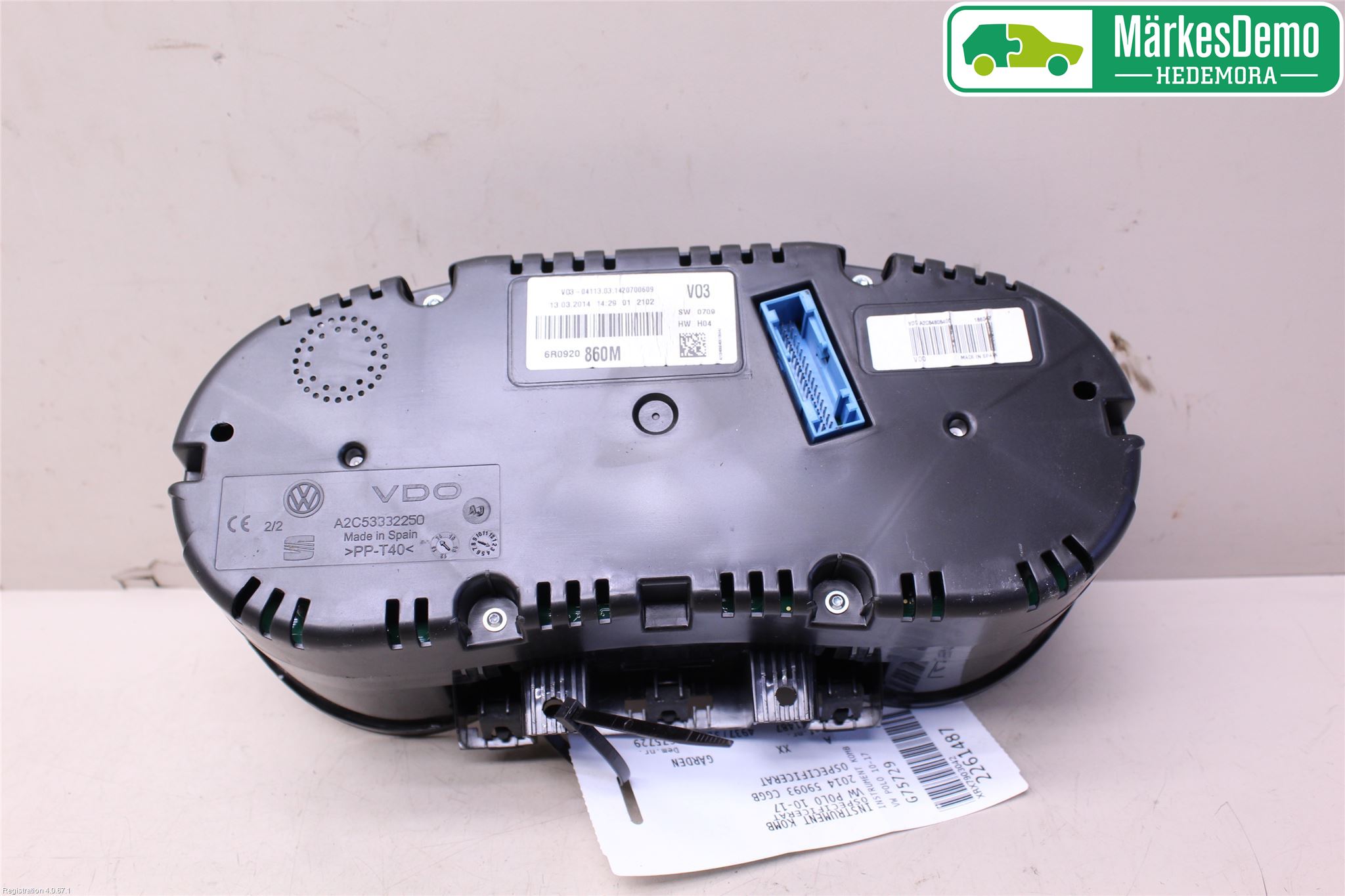 Volkswagen VW POLO 10-17 Instrument Komb