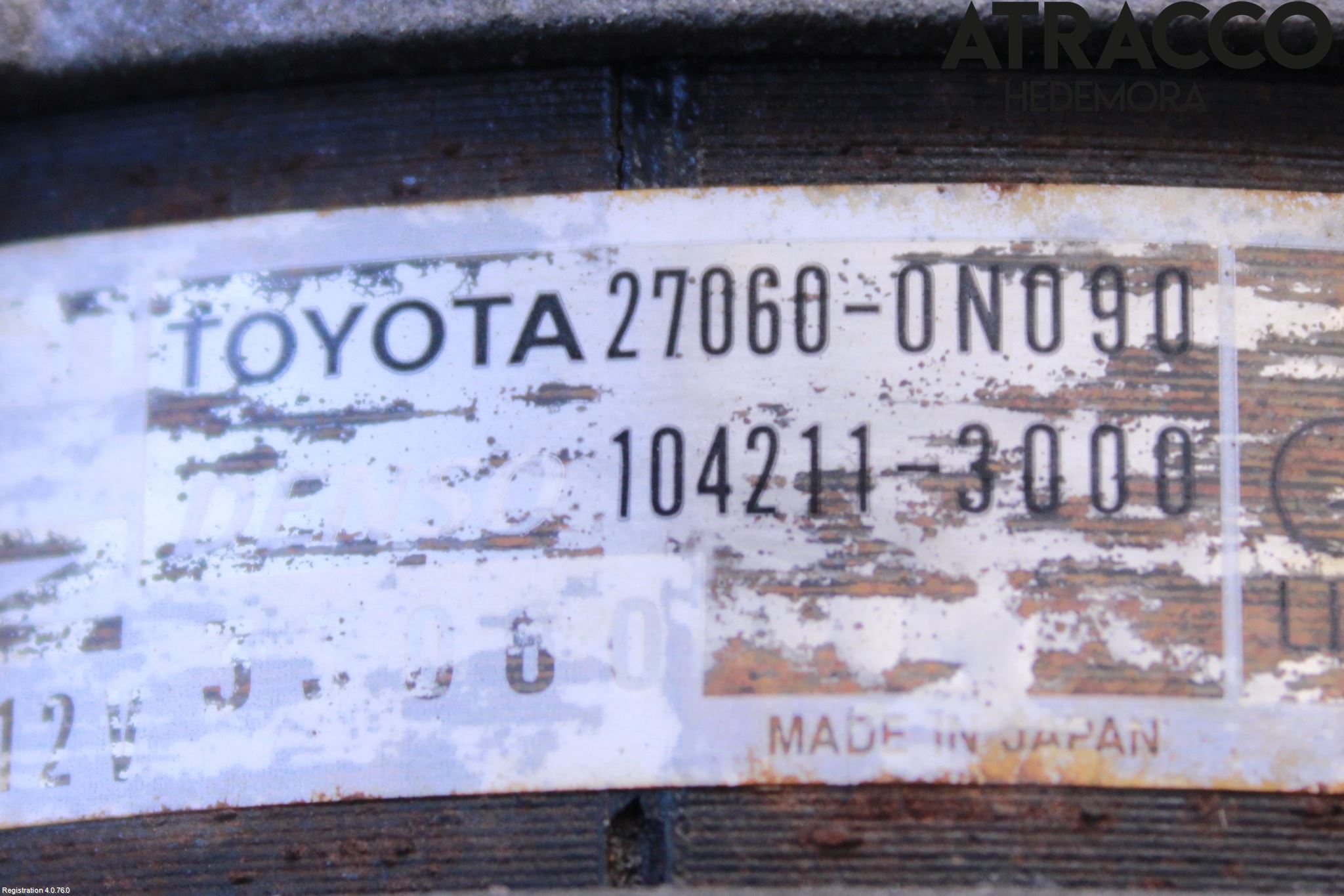 Toyota YARIS XP130 12-14 Generator