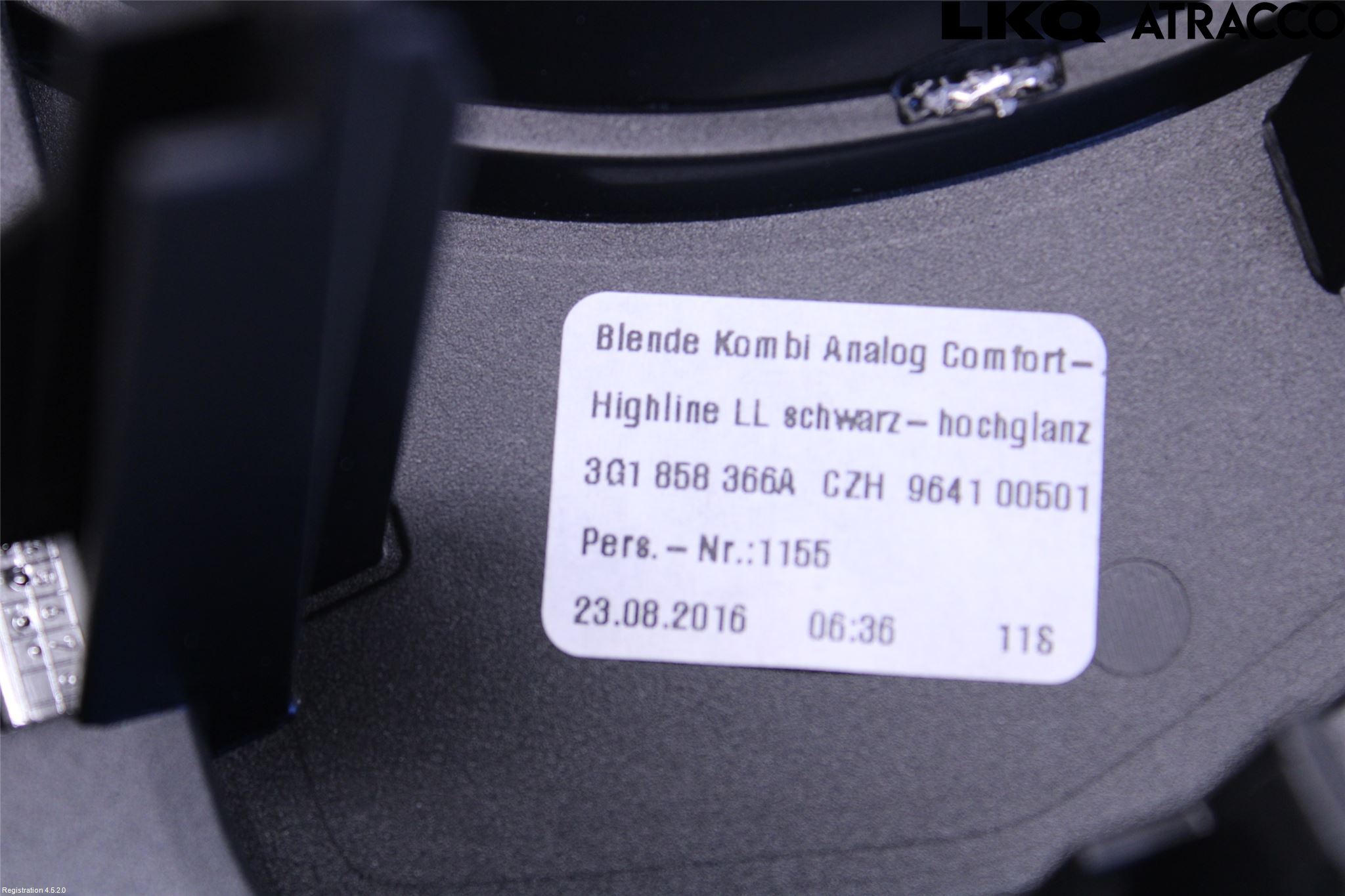 Volkswagen VW PASSAT 15-19 Instrumentsarg