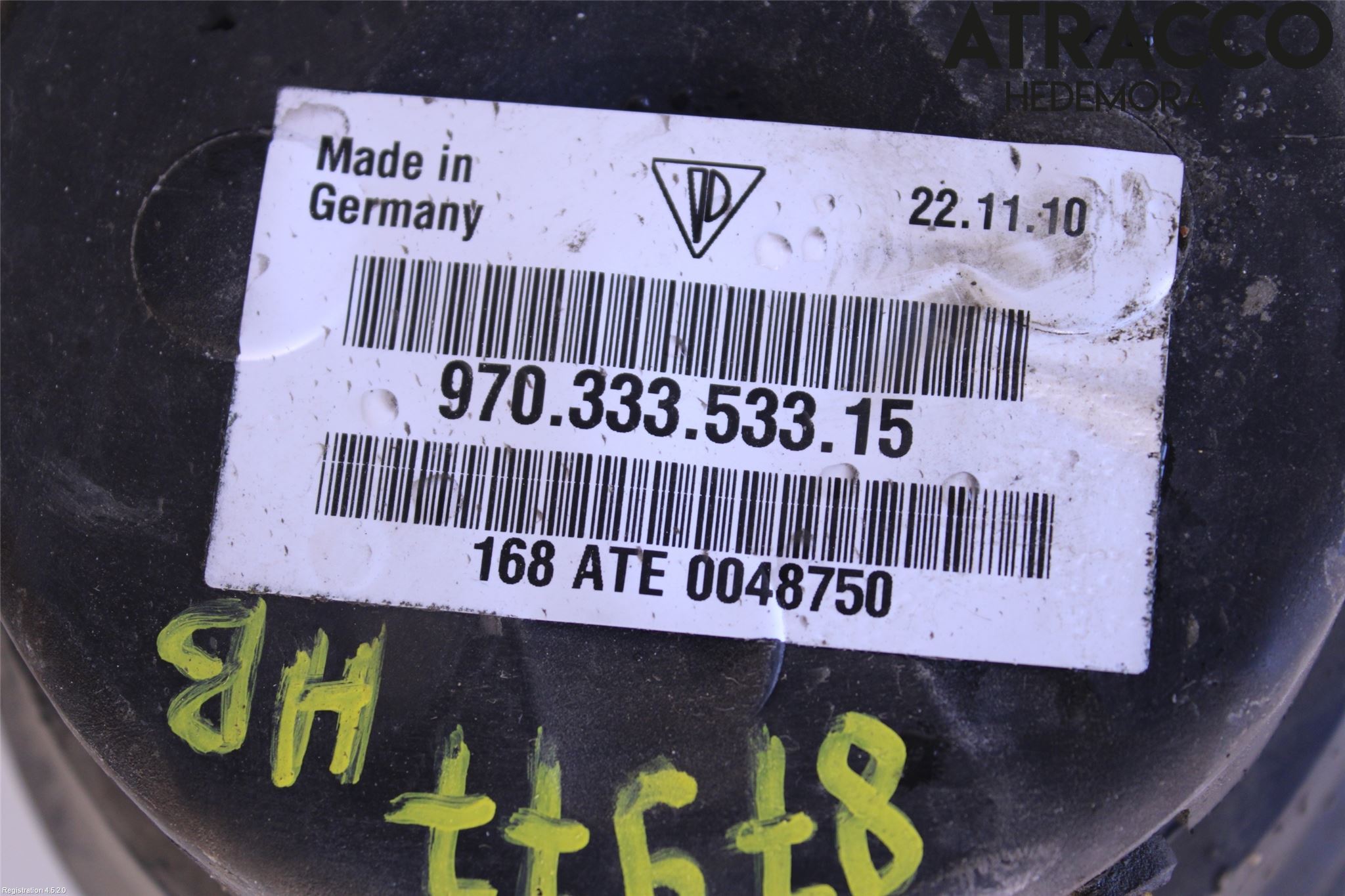 Porsche PANAMERA 09- Nivå-Luftfjädring Bälg