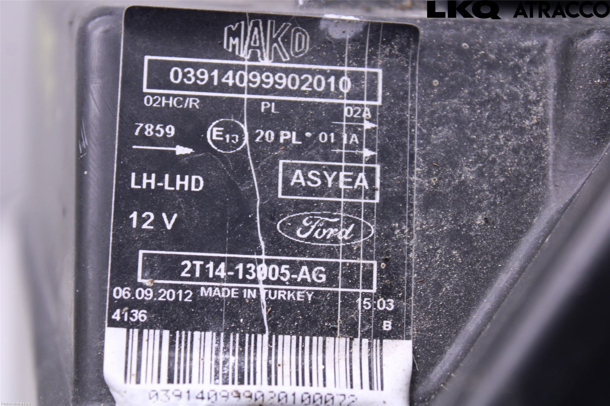 Ford TRANSIT CONNECT 09-13 Strålkastare Vänster