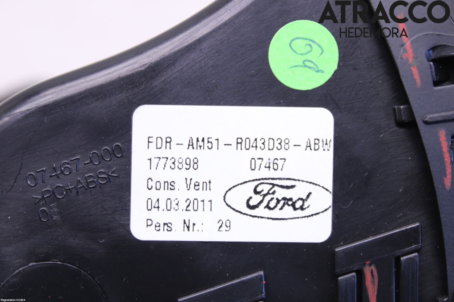 Ford C-MAX II  11-14 Defrosterkanal-Munstycke