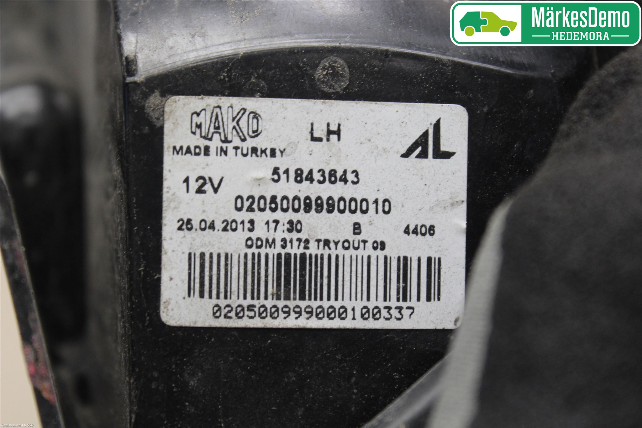 Fiat PANDA 12- Bakljus Vänster