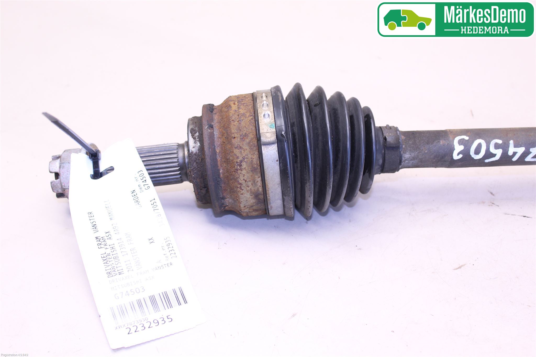 Mitsubishi ASX 10-22 Drivaxel Fram Vänster
