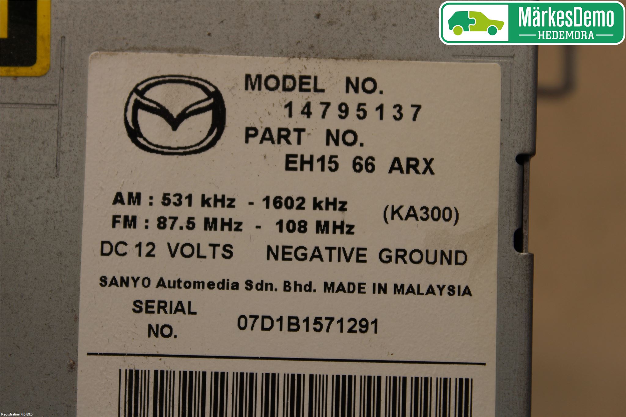 Mazda CX-7 Cd Radio - Multimediapanel