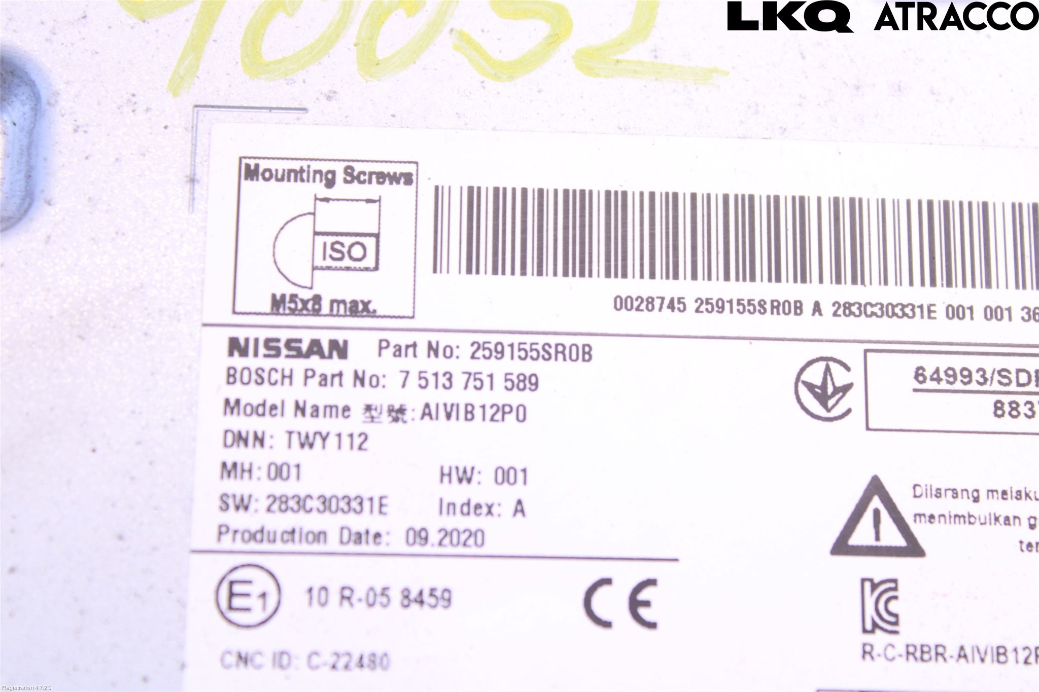 Nissan LEAF 18- Cd Radio - Multimediapanel