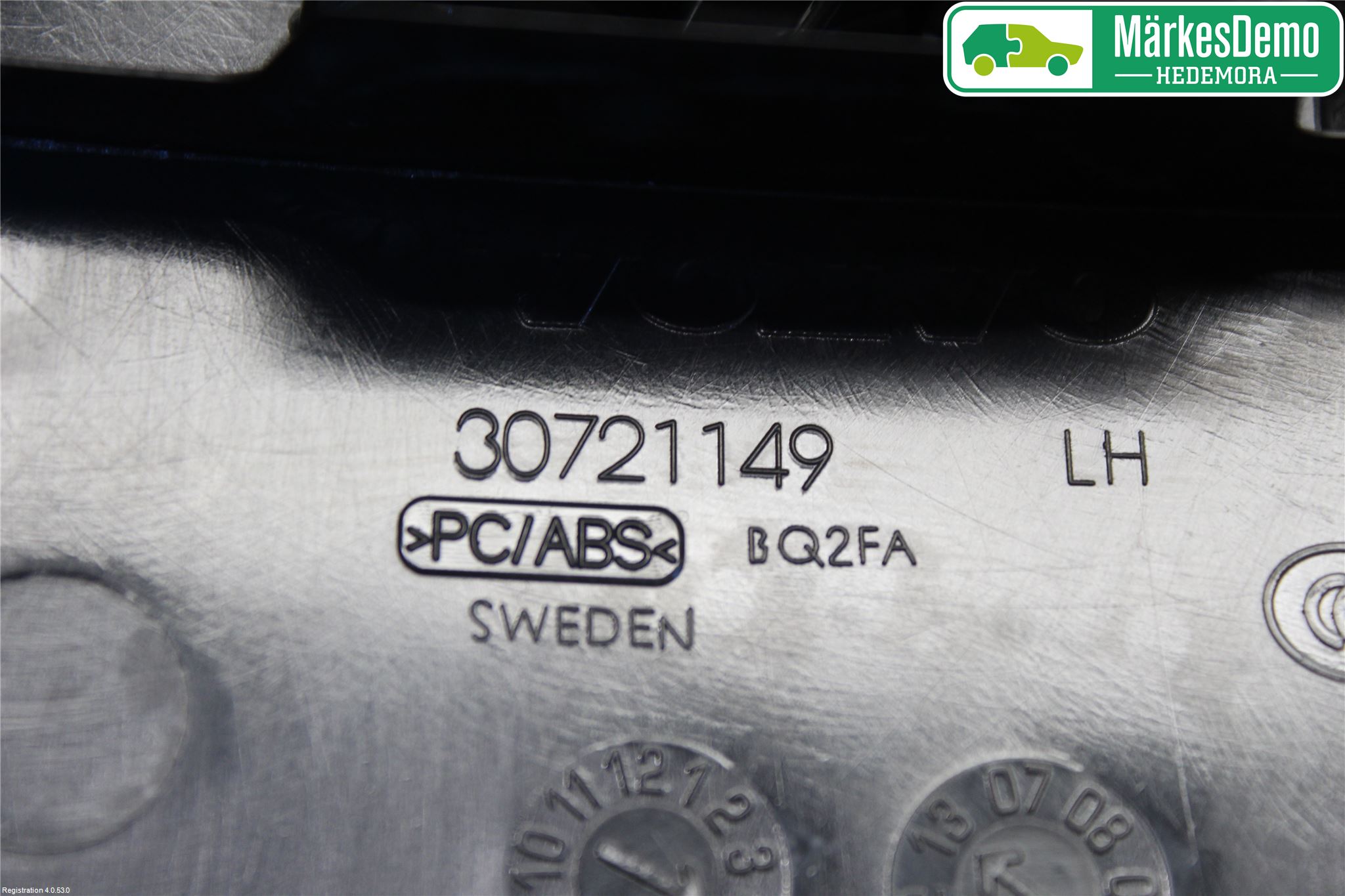 Volvo XC60 09-13 Inr Plastd A-B-C Stolpe