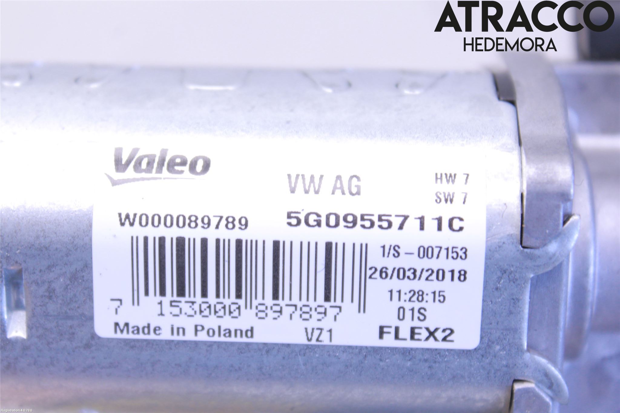 Volkswagen VW PASSAT 15-19 Torkarmotor Baklucka