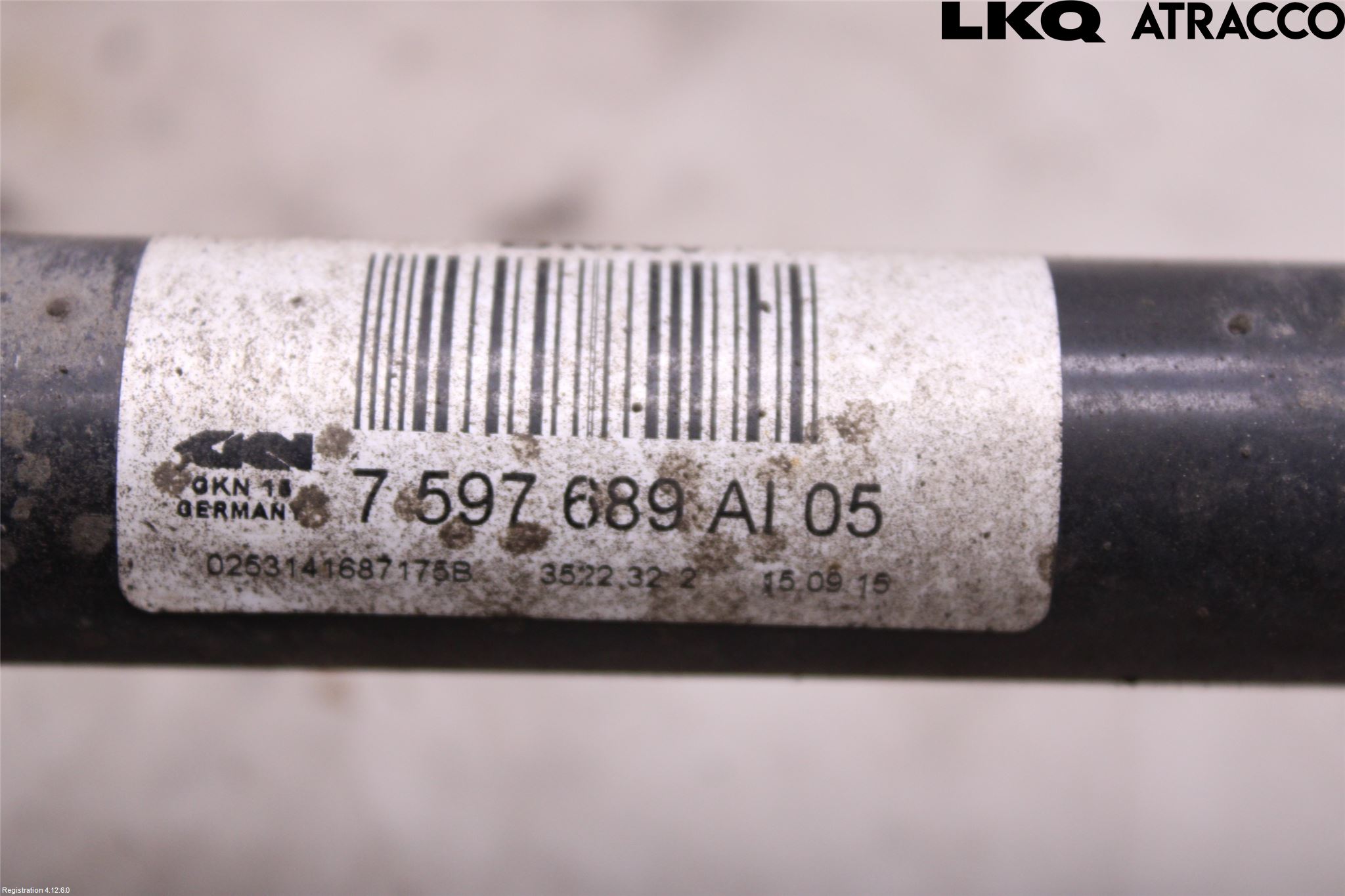 BMW 4 F32/F33/F82/F83 13-20 Drivaxel Bak Vänster