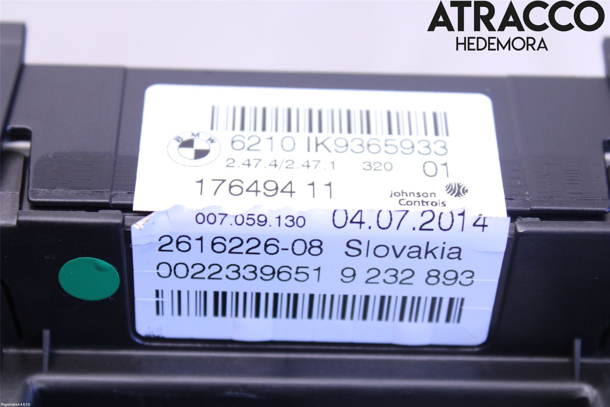 BMW 3 F30/F31/F80 12-19 Instrument Komb