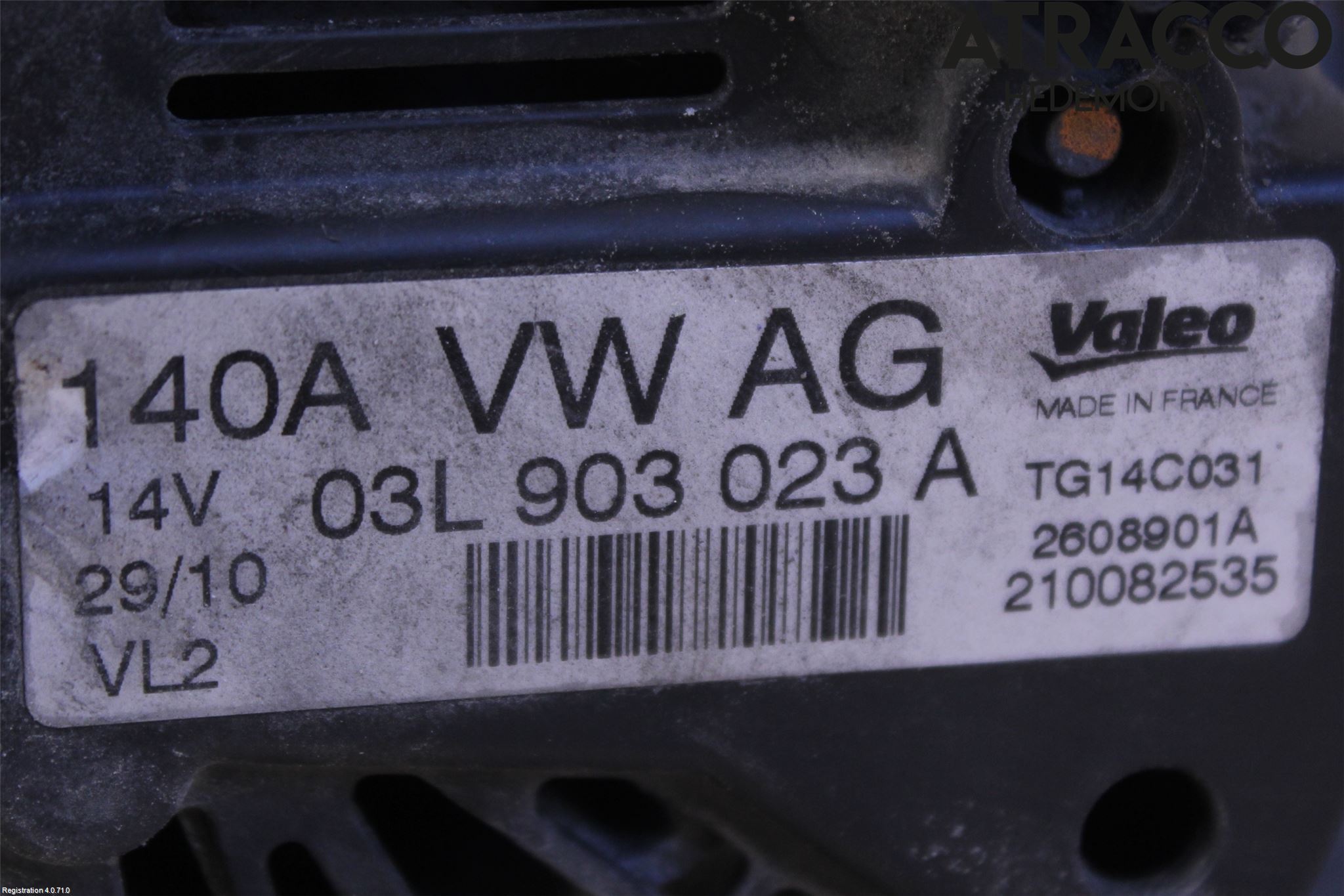 Volkswagen VW TOURAN 10-15 Generator