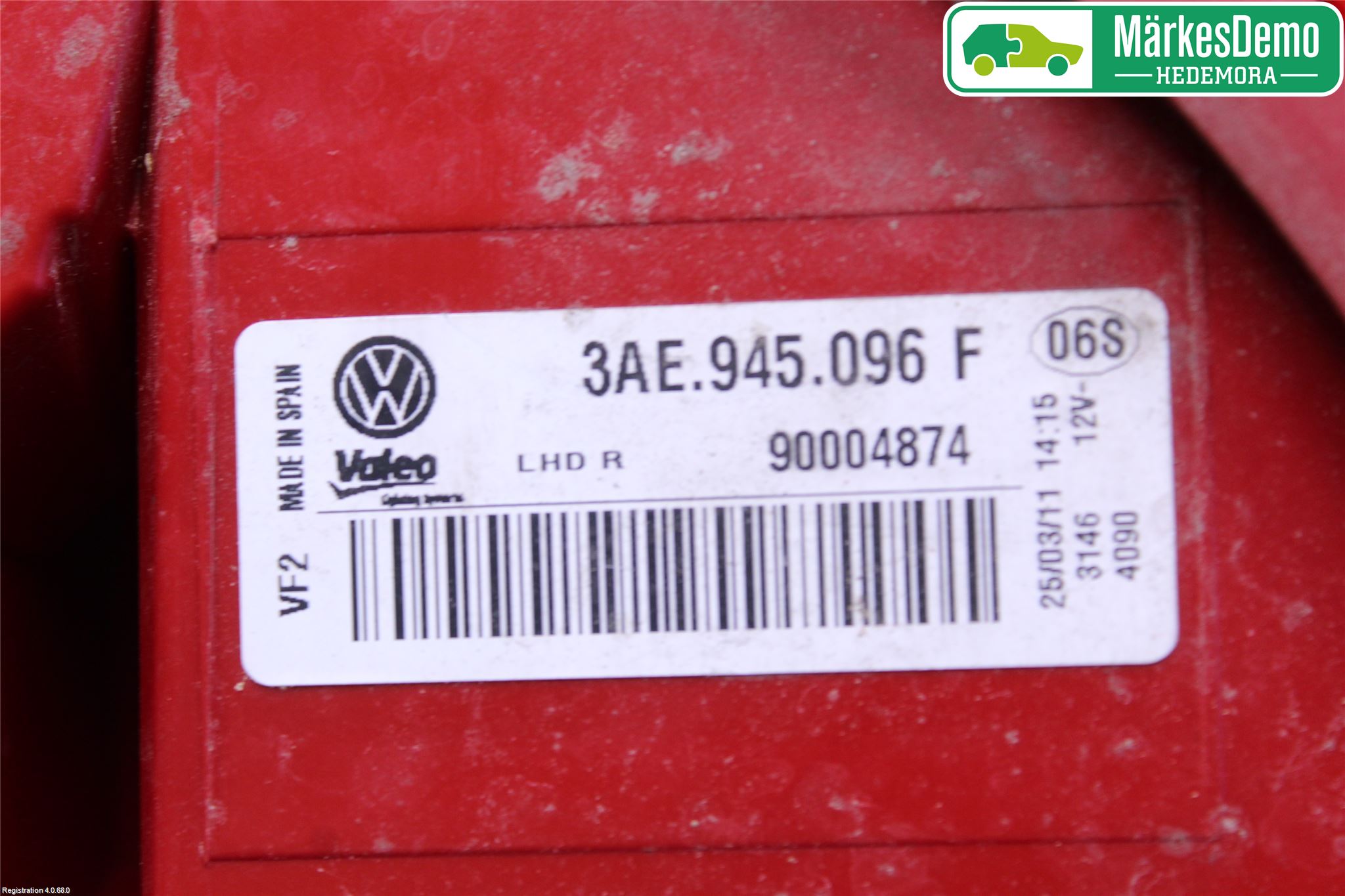 Volkswagen VW PASSAT 05-11 Bakljus Höger