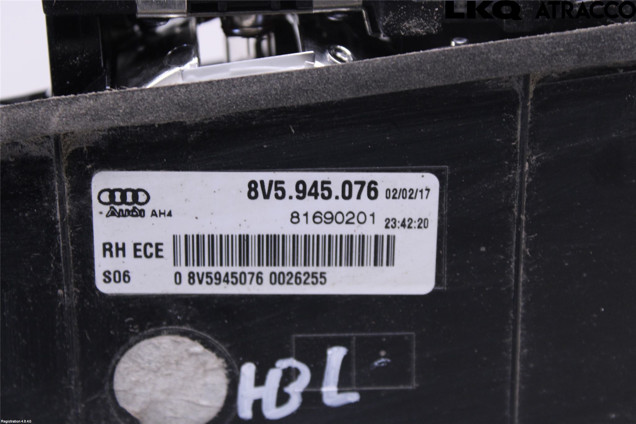 Audi A3/S3 8V 13-20 Bakljus Lucka Hö