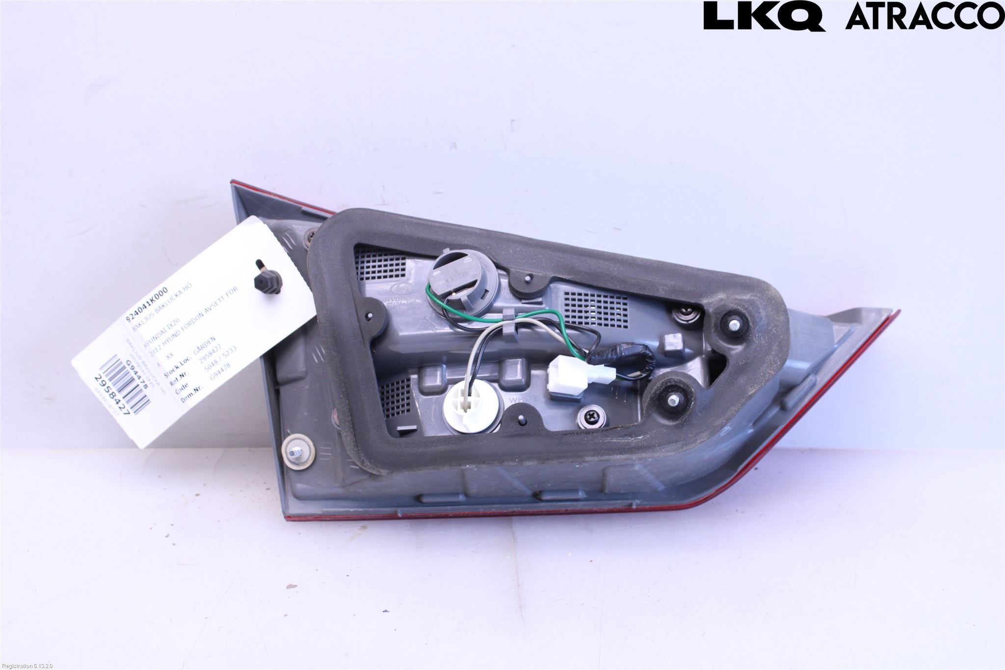Hyundai ix20 Bakljus Lucka Hö