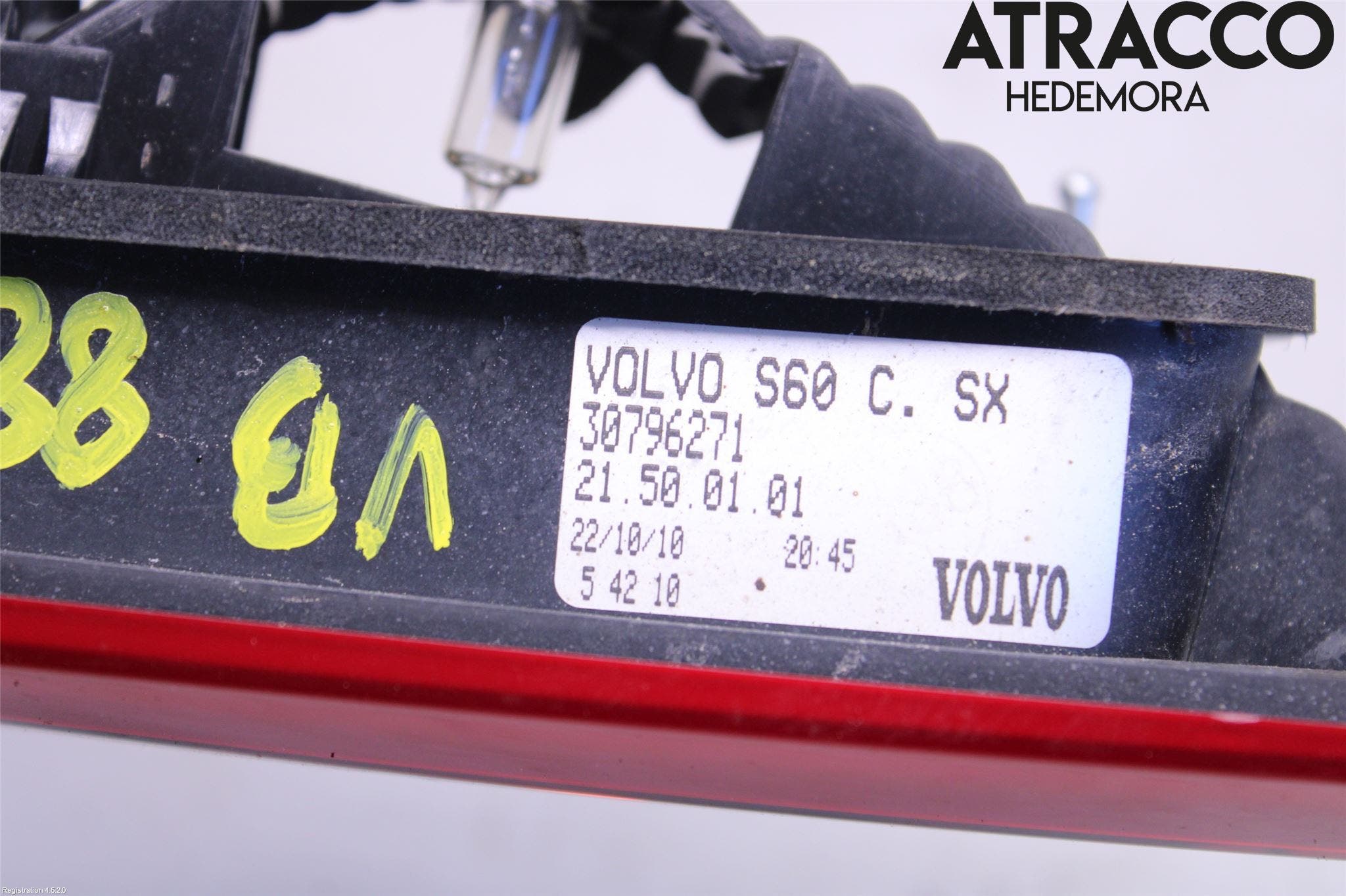 Volvo S60 11-13 Bakljus Lucka Vä