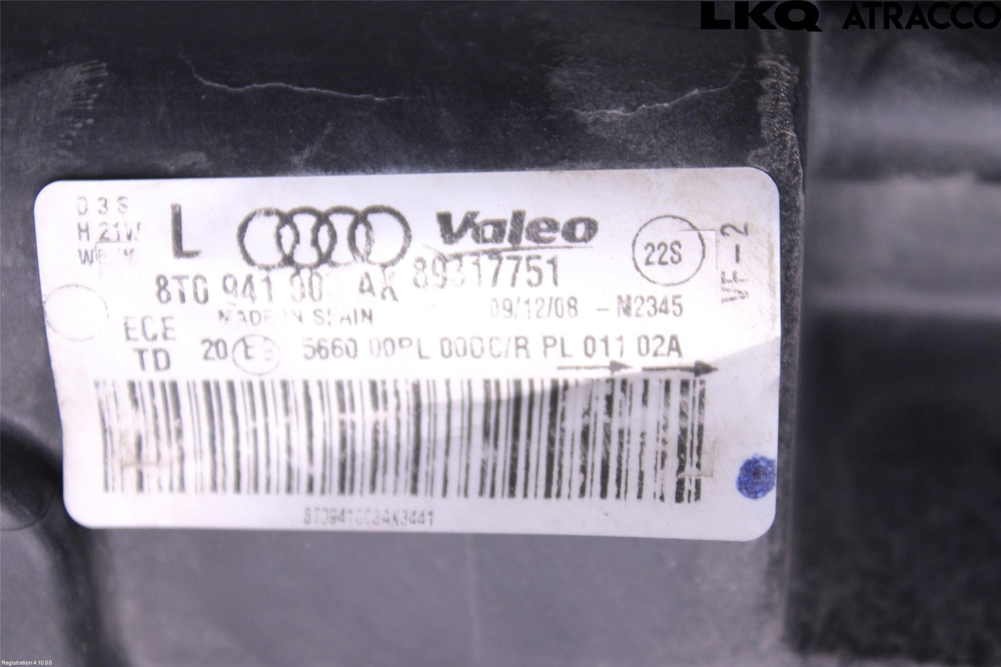 Audi A5 07-16 Strålkastare Vänster