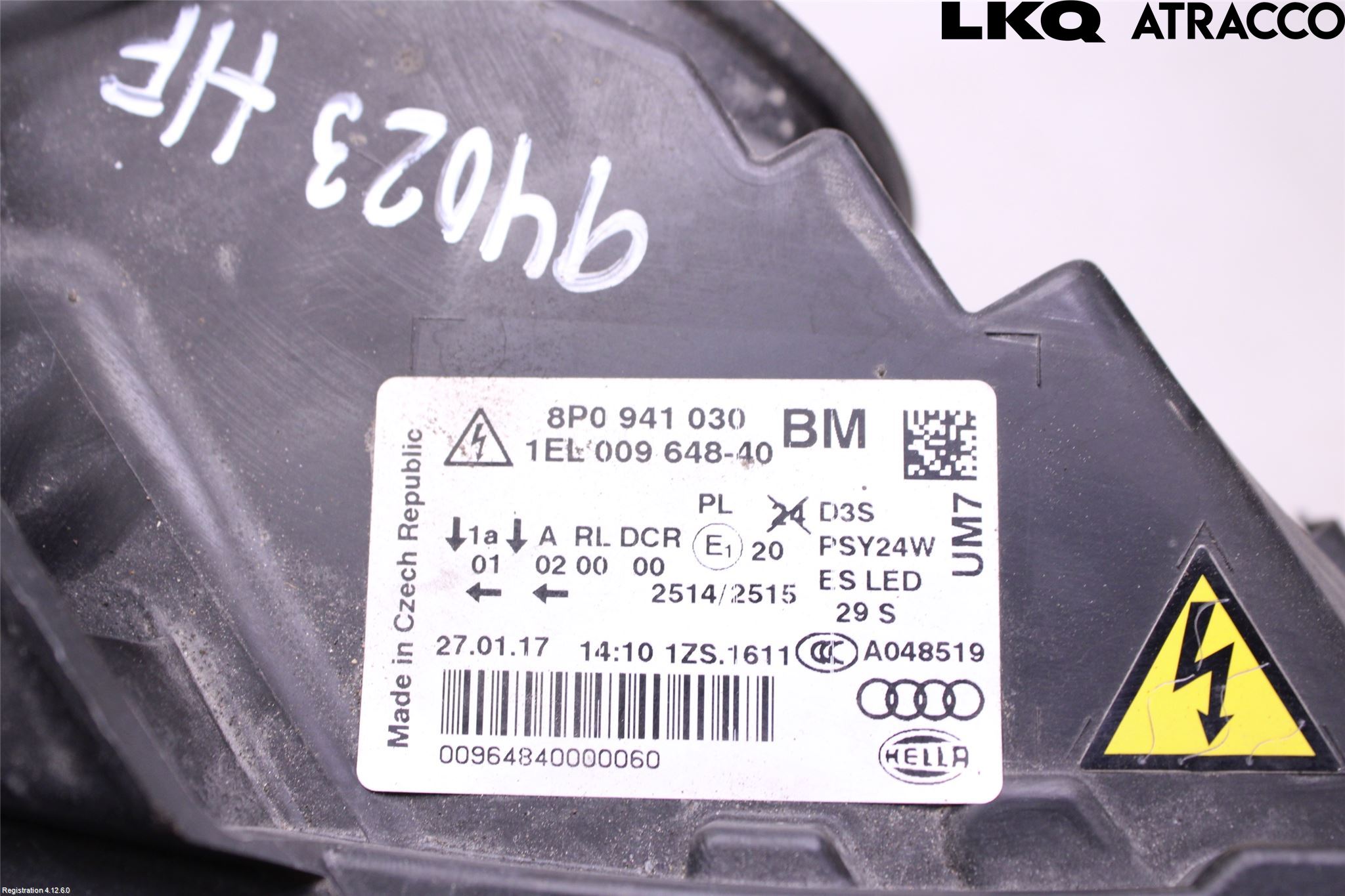 Audi A3/S3 05-13 Strålkastare Höger