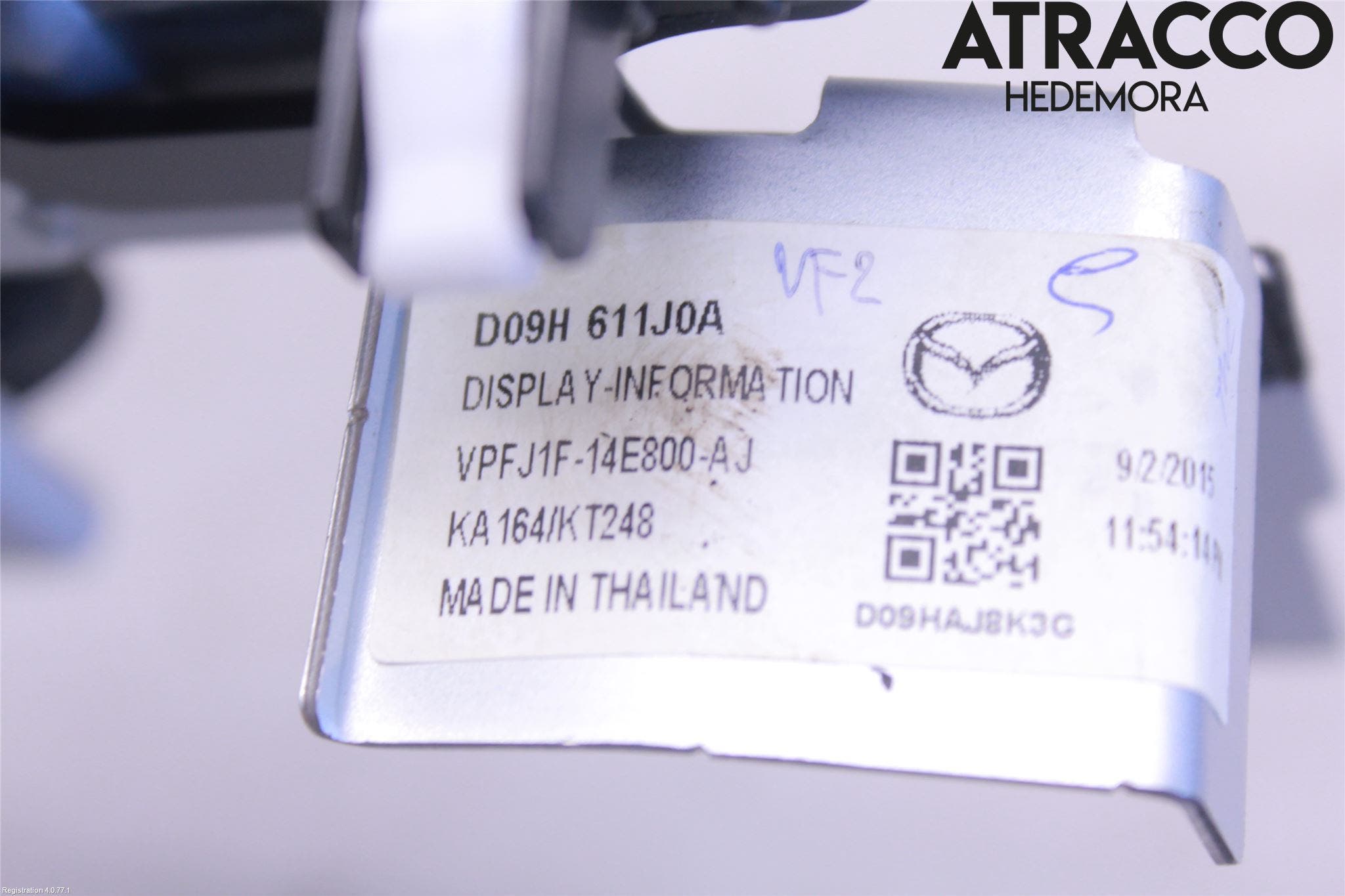 Mazda 2 (DJ) 15-22 Bildskärm