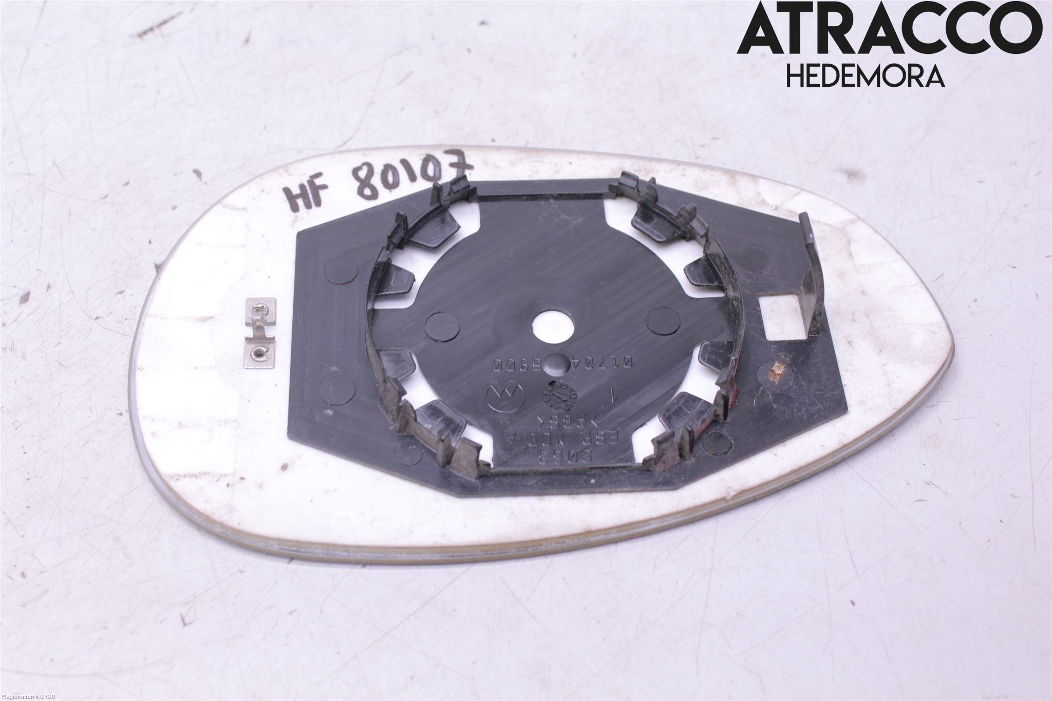 Fiat 500 07- Spegelglas Hö