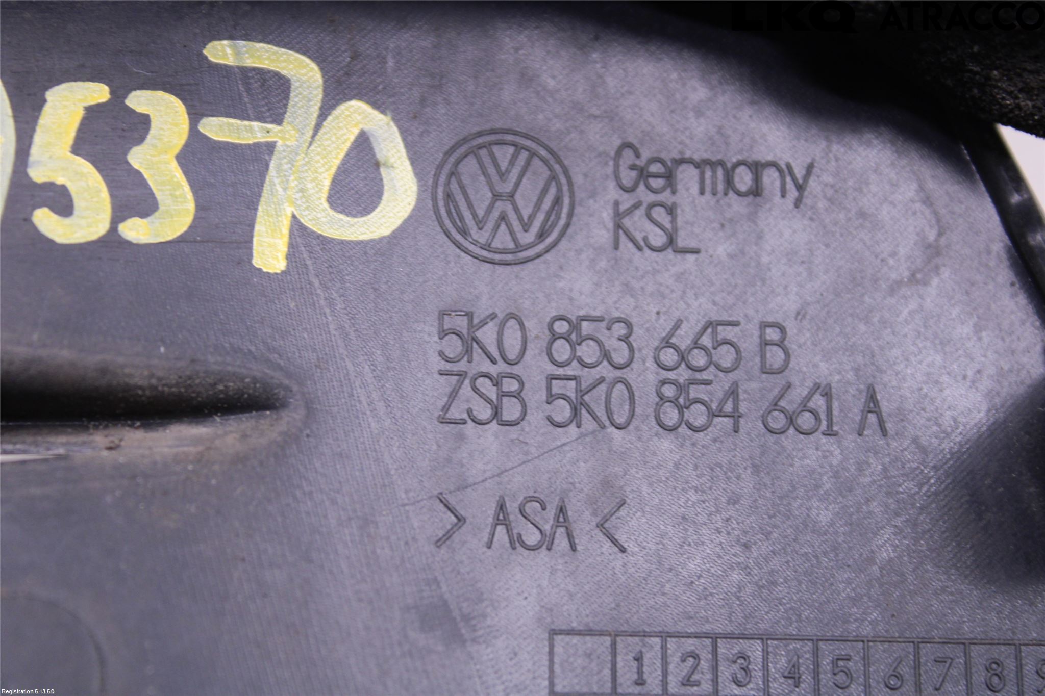 Volkswagen VW GOLF VI 09-13 Dimljussarg Fram