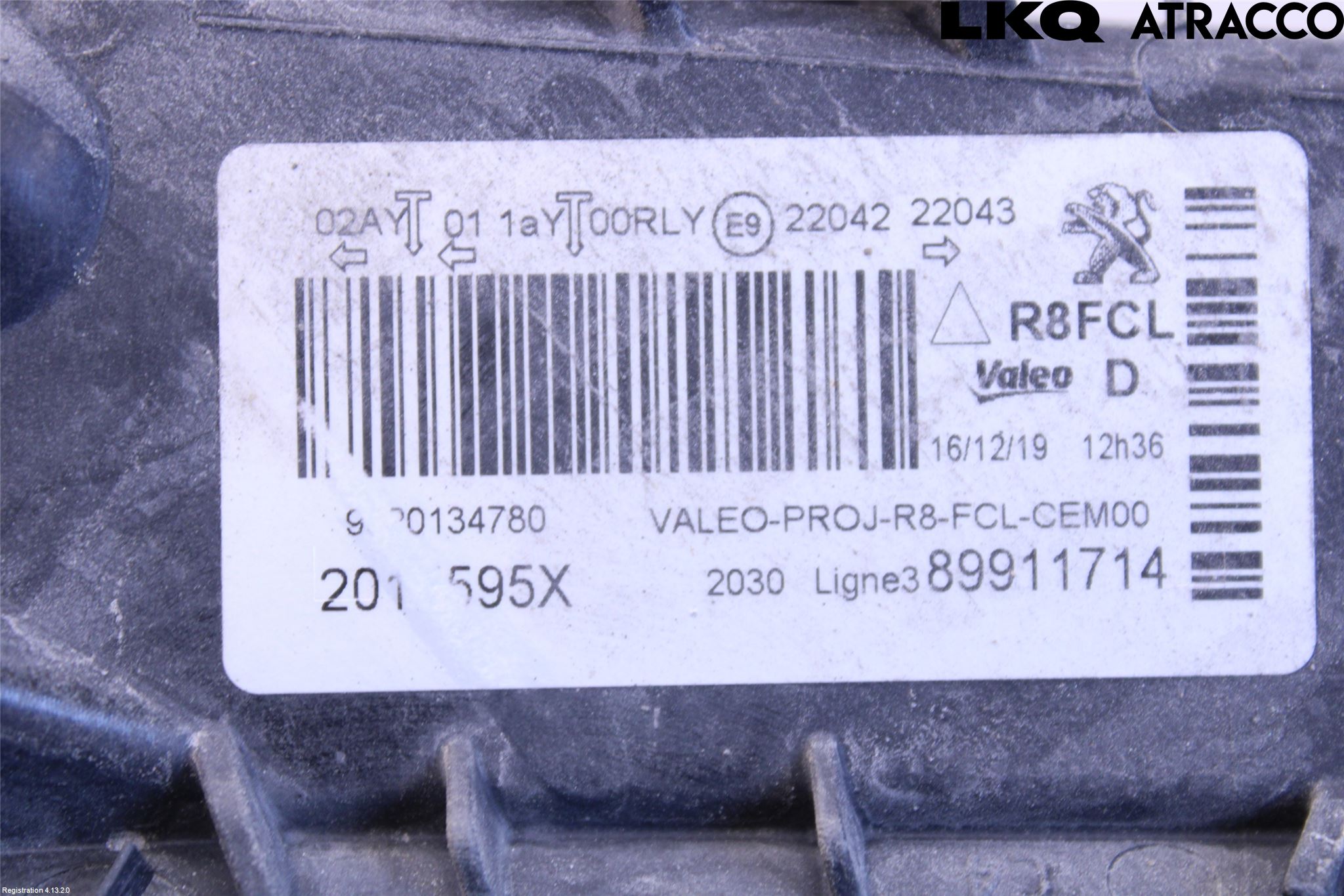 Peugeot 508 19- Positionsljus Fram Hö