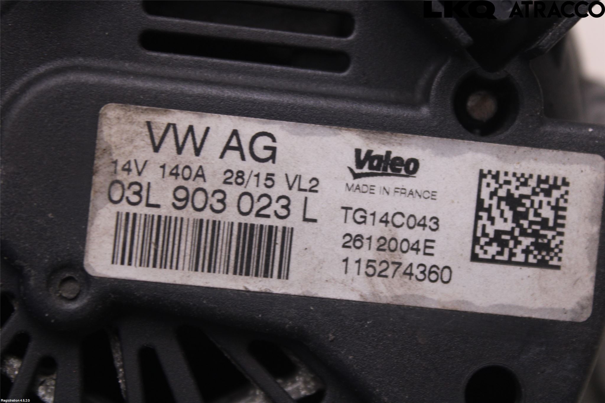 Volkswagen VW GOLF / E-GOLF VII 13-20 Generator