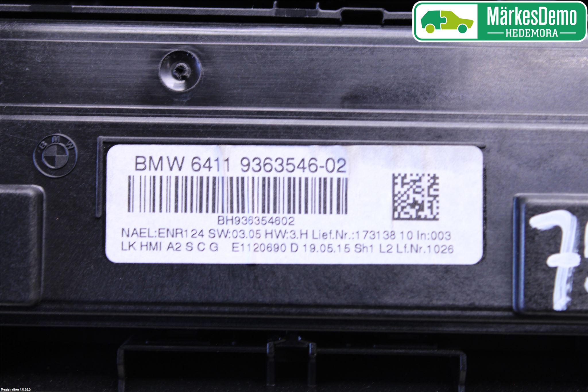 BMW 1 F20/F21 11-19 Ac Styrenhet Ac Manöveren