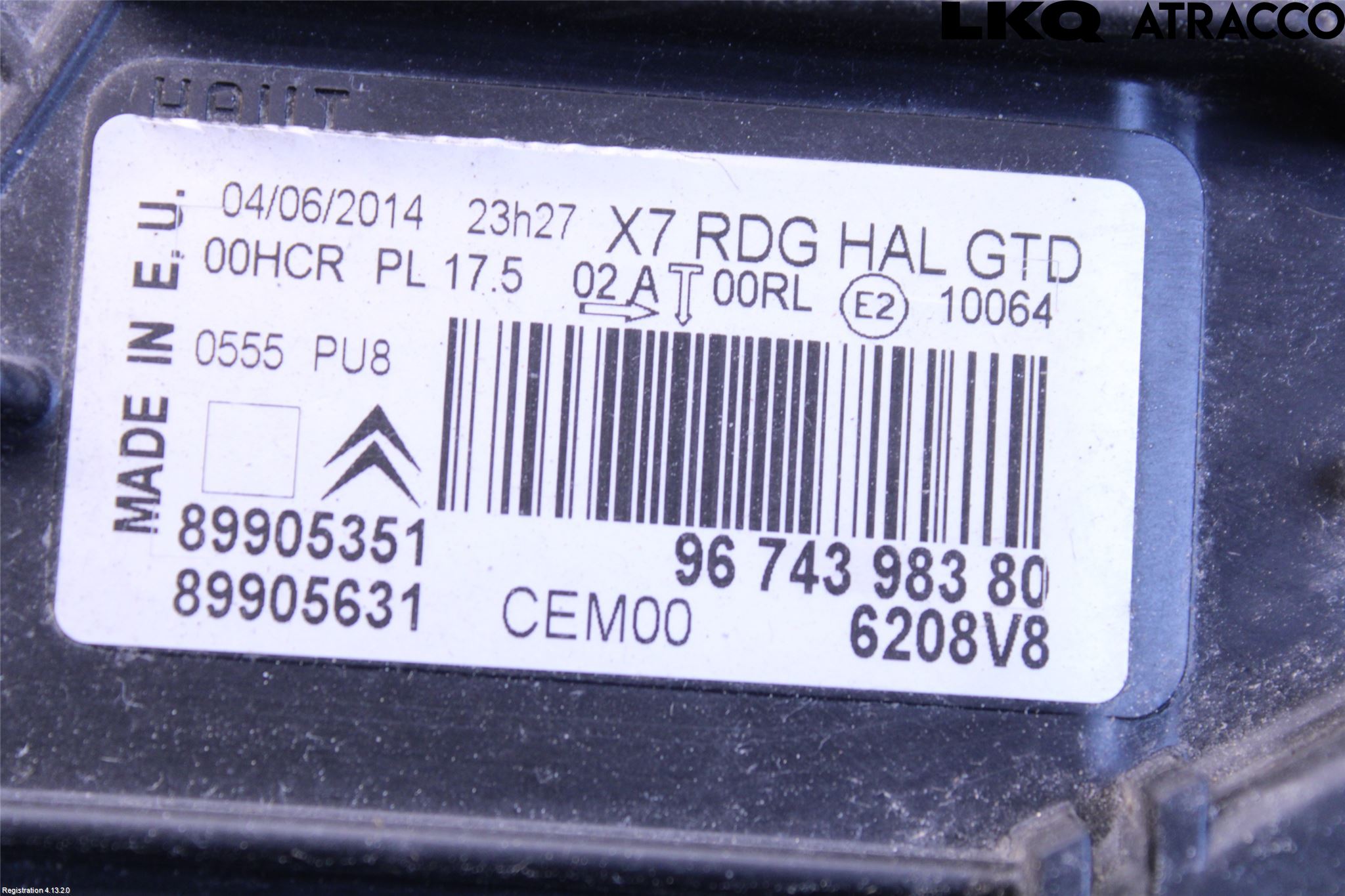 Citroen C5 08-17 Strålkastare Vänster