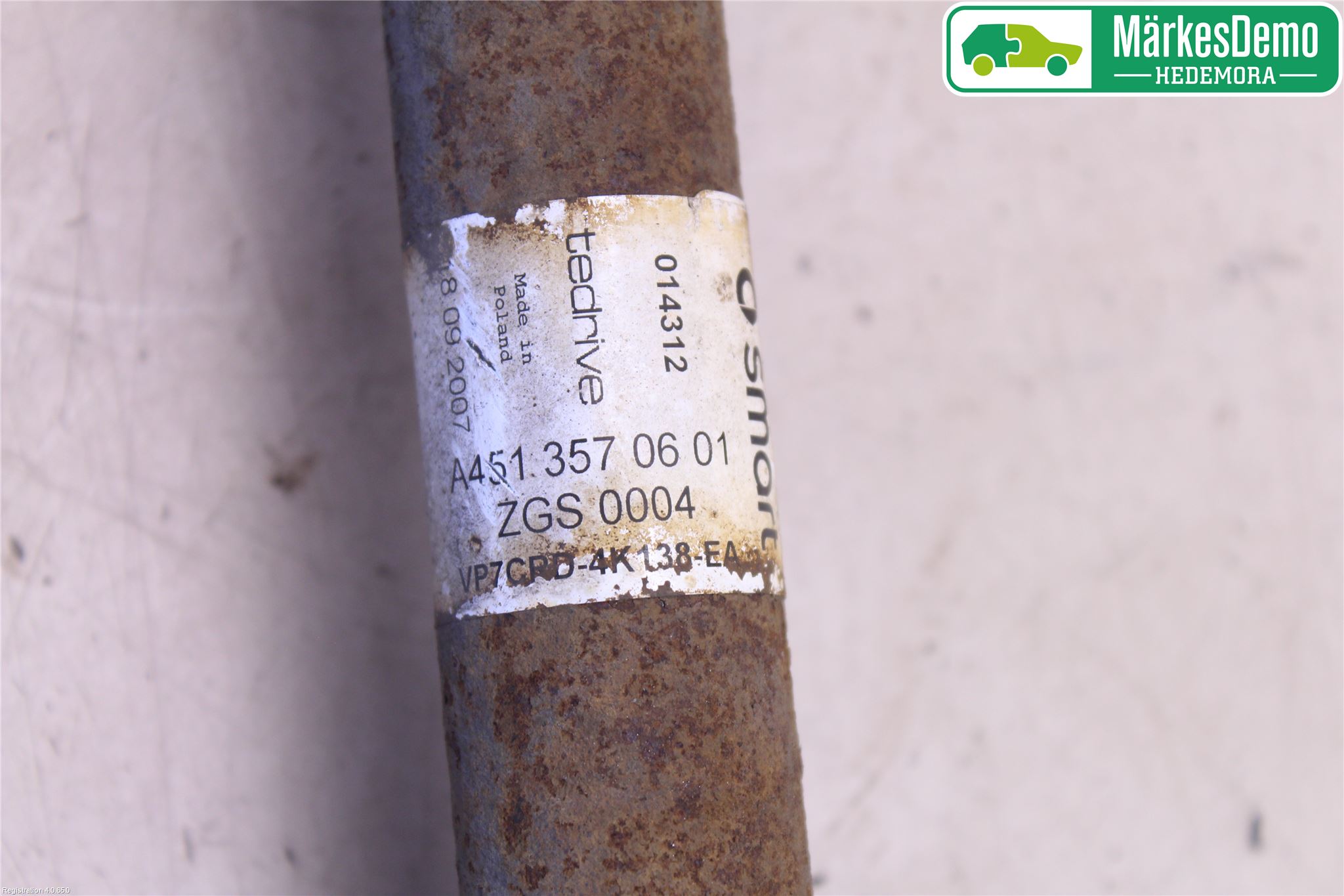 Smart FORTWO I 99-07 Drivaxel Fram Höger