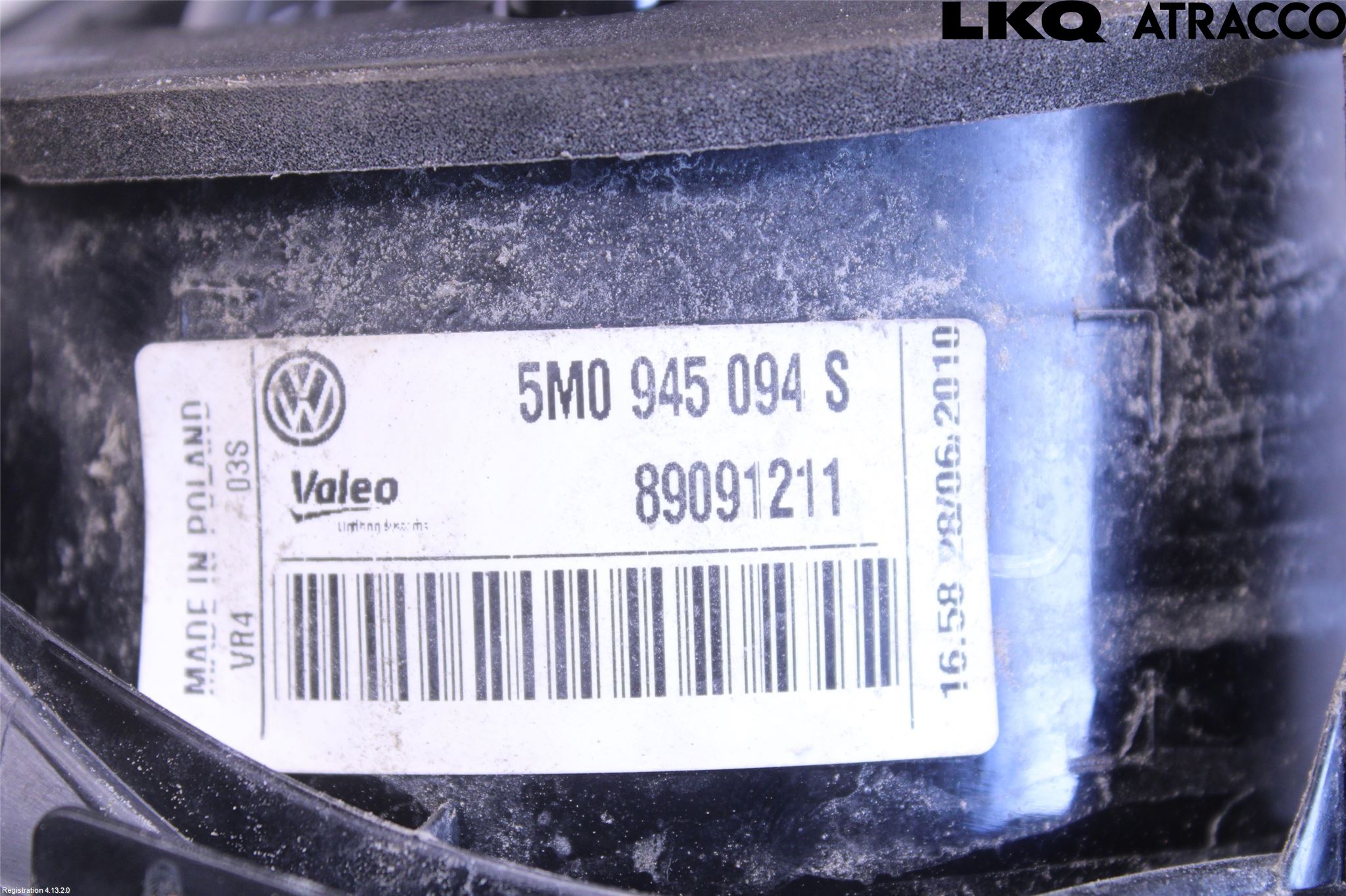 Volkswagen VW GOLF PLUS/CROSS GOLF 04-14 Bakljus Lucka Hö
