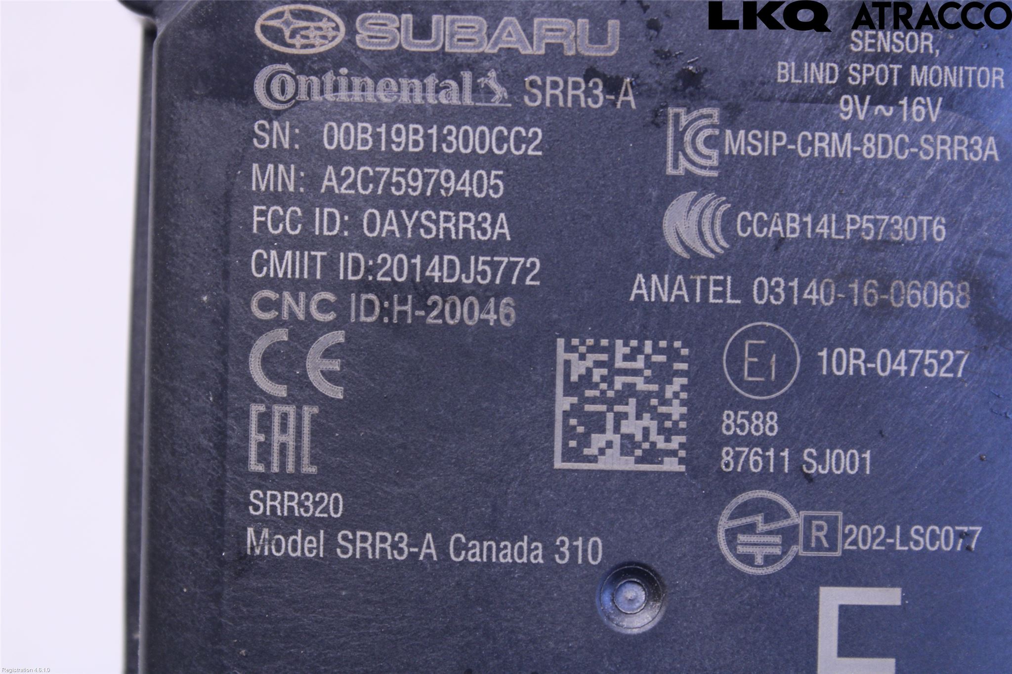 Subaru XV 18-22 Sensor Aktivt Kollisionsskydd