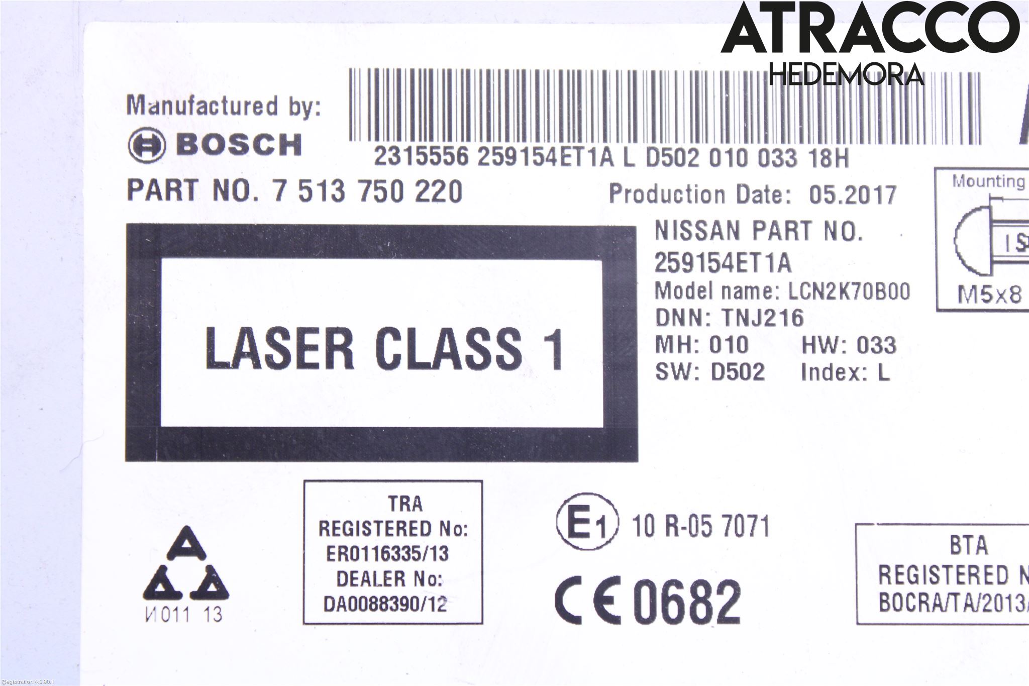 Nissan QASHQAI 14-17 Cd Radio - Multimediapanel