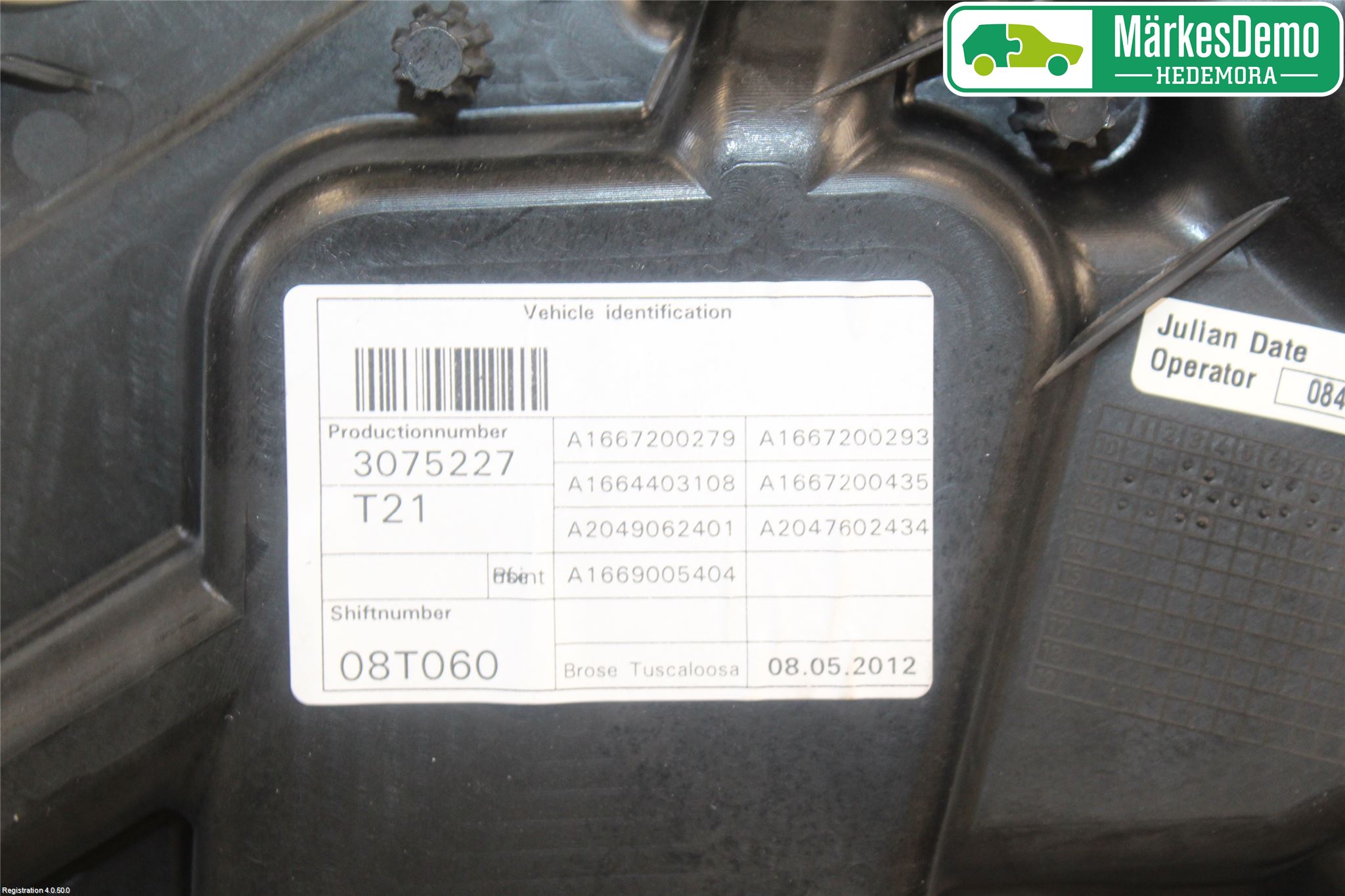 Mercedes-Benz MB ML/GLE-KLASS (W166) 12-18 Fönsterhiss El Kompl