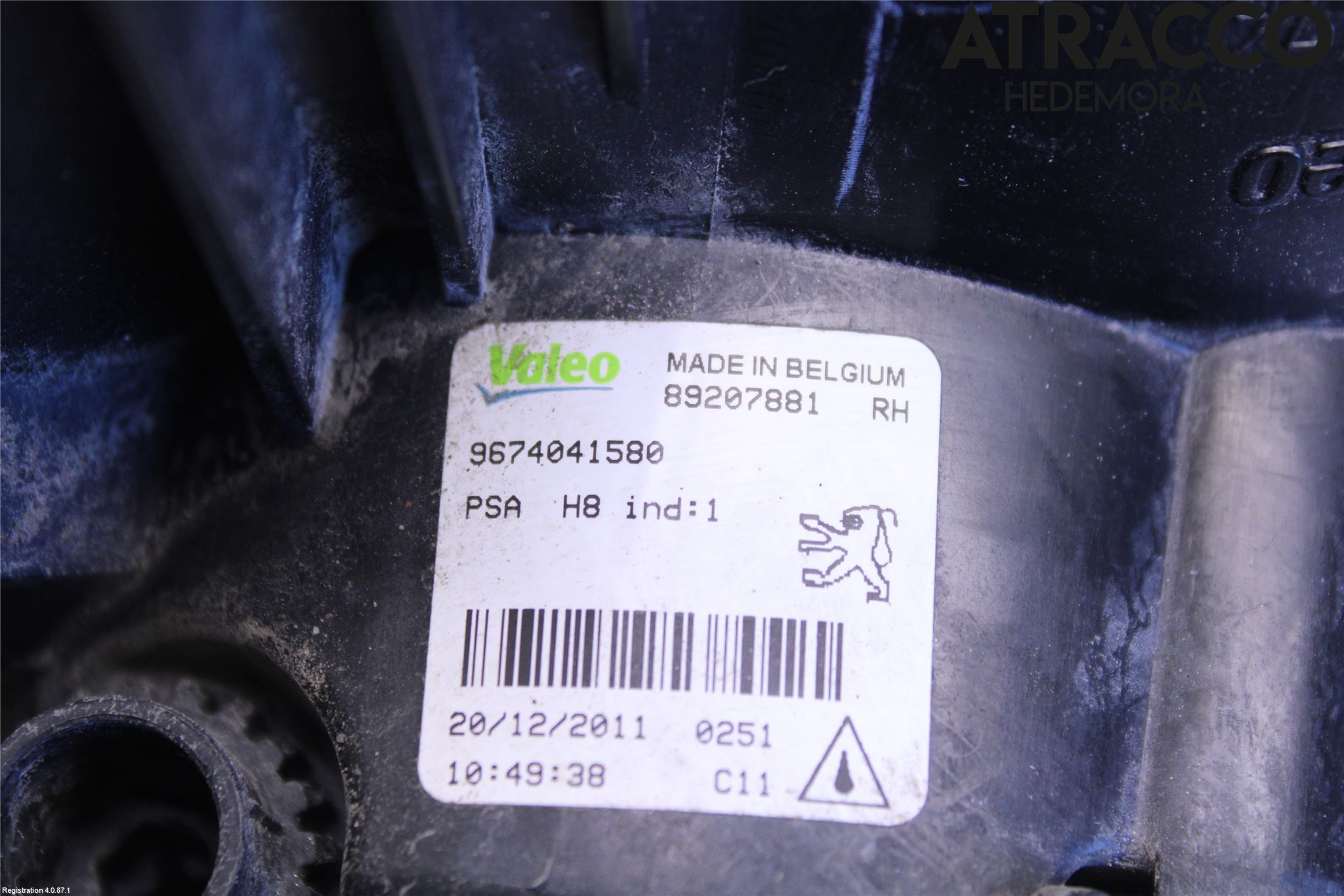 Peugeot 308 08-13 Dimljus-Varselljus Fram