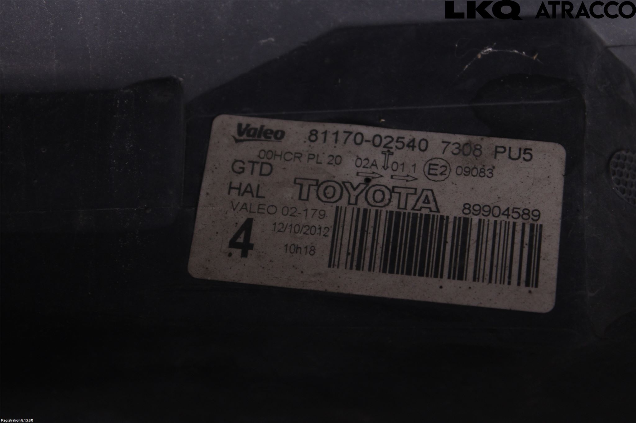Toyota AURIS 10-12 Strålkastare Vänster