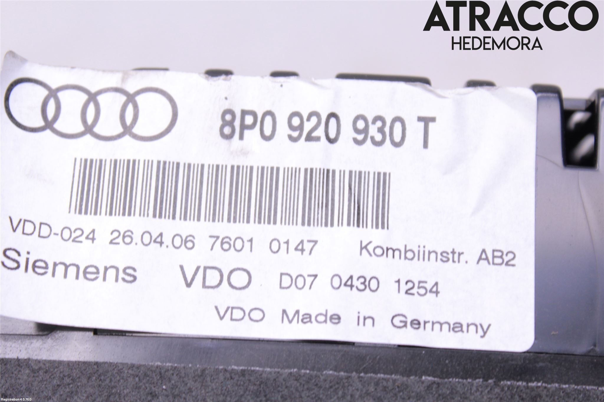 Audi A3/S3 05-13 Instrument Komb