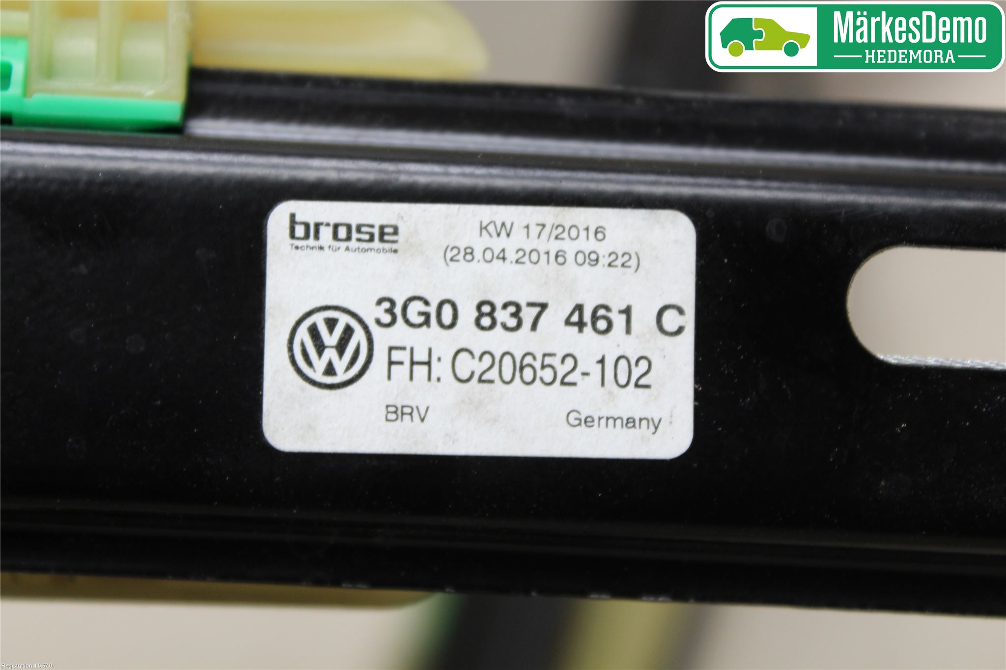 Volkswagen VW PASSAT 15-19 Fönsterhiss El Kompl