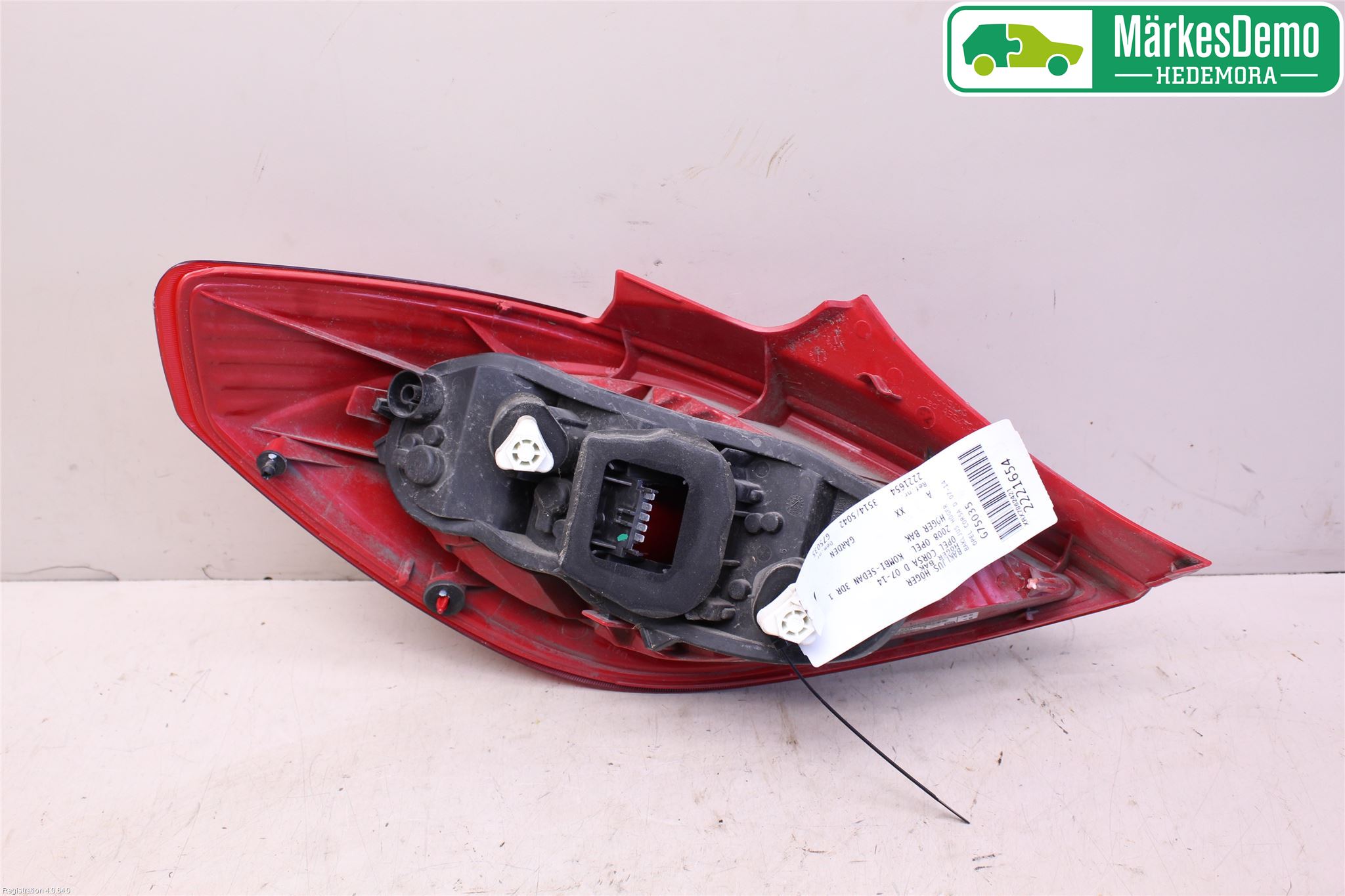 Opel CORSA D 07-14 Bakljus Höger