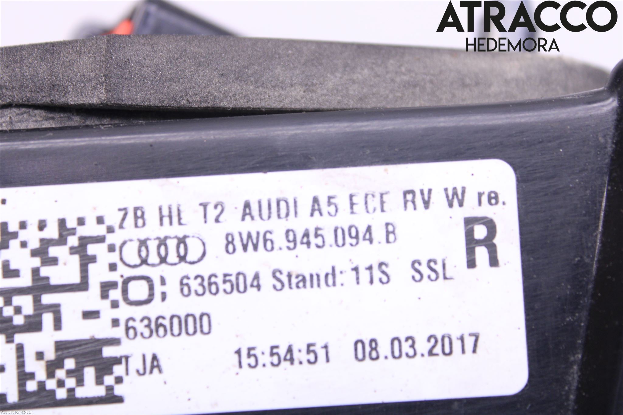 Audi A5 17- Bakljus Lucka Hö