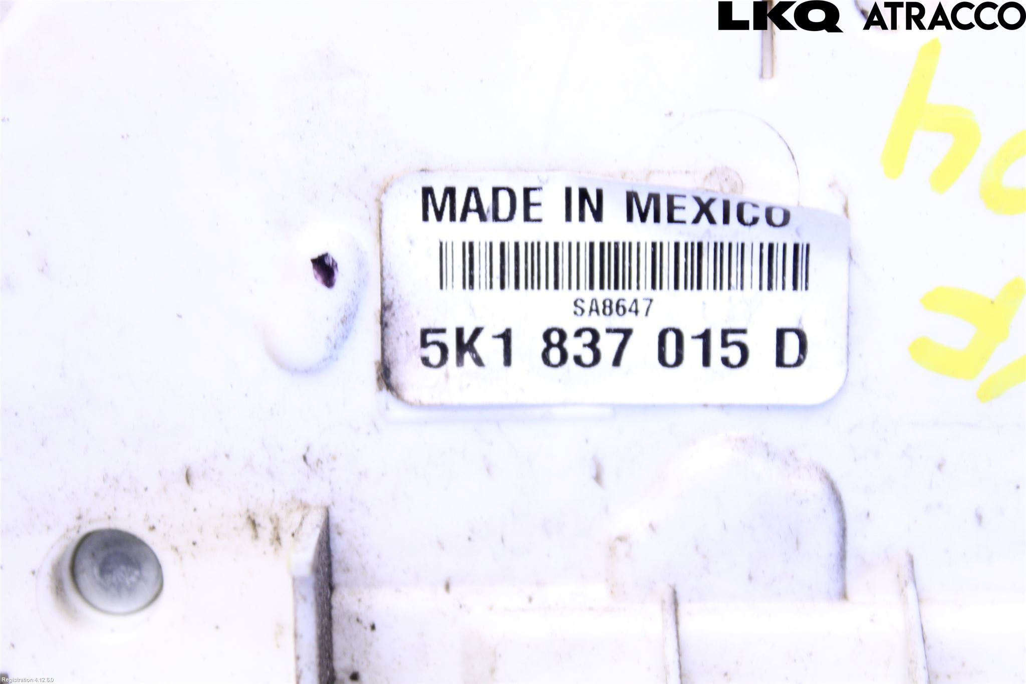 Volkswagen VW BEETLE 12- Låskista-Dörrlås