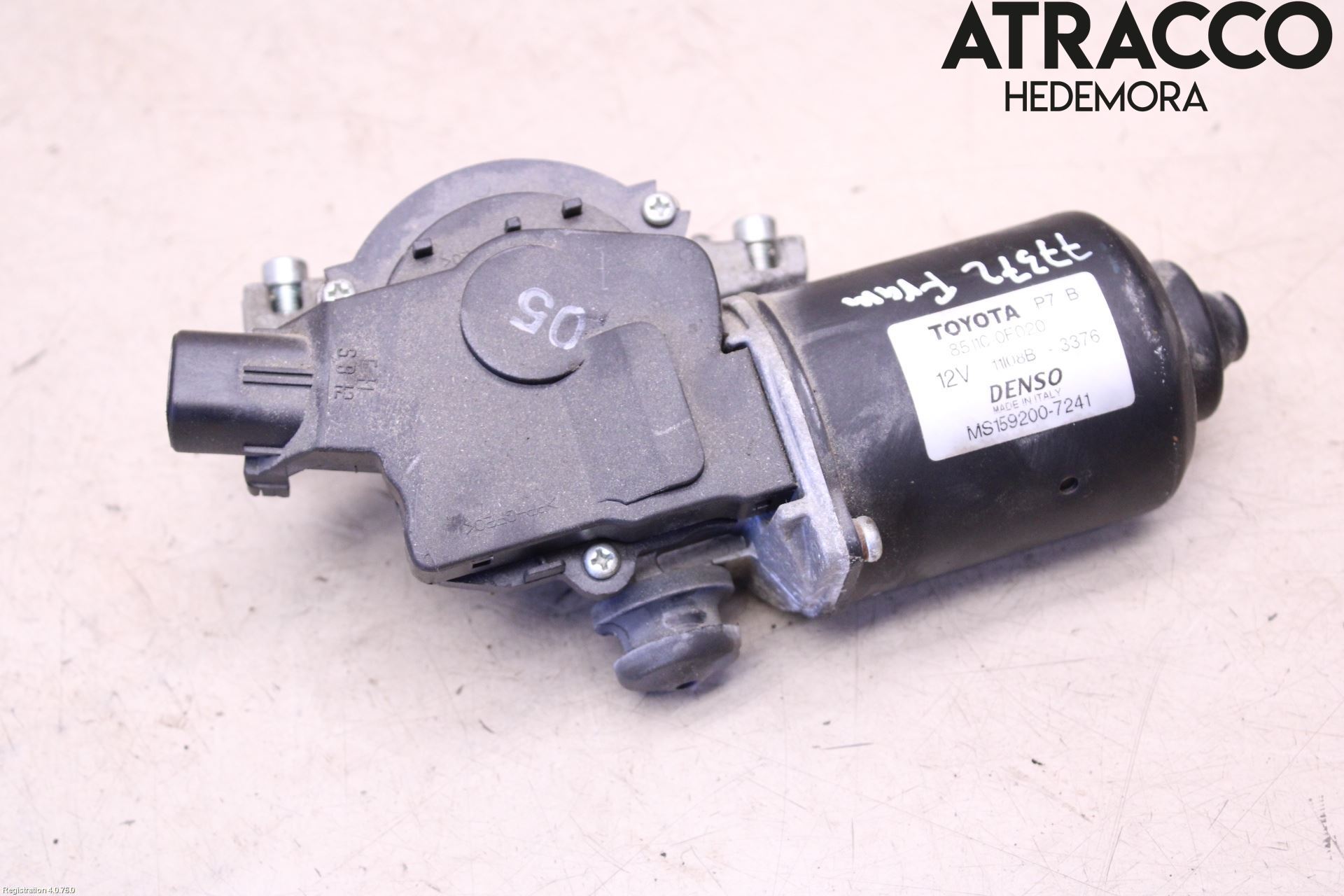 Toyota COROLLA VERSO 08-09 Torkarmotor Vindruta