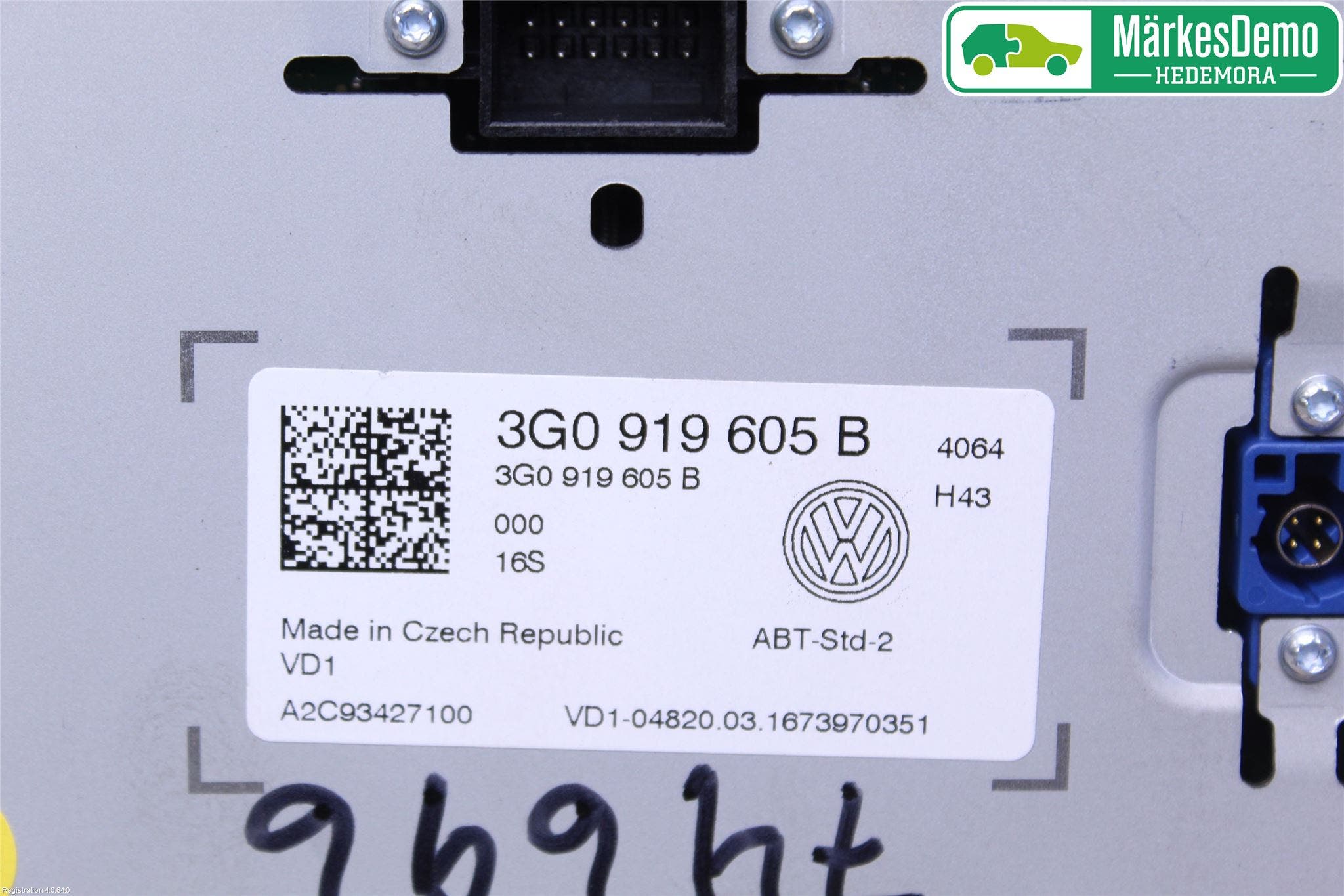 Volkswagen VW GOLF / E-GOLF VII 13-20 Multifunktionsdisplay