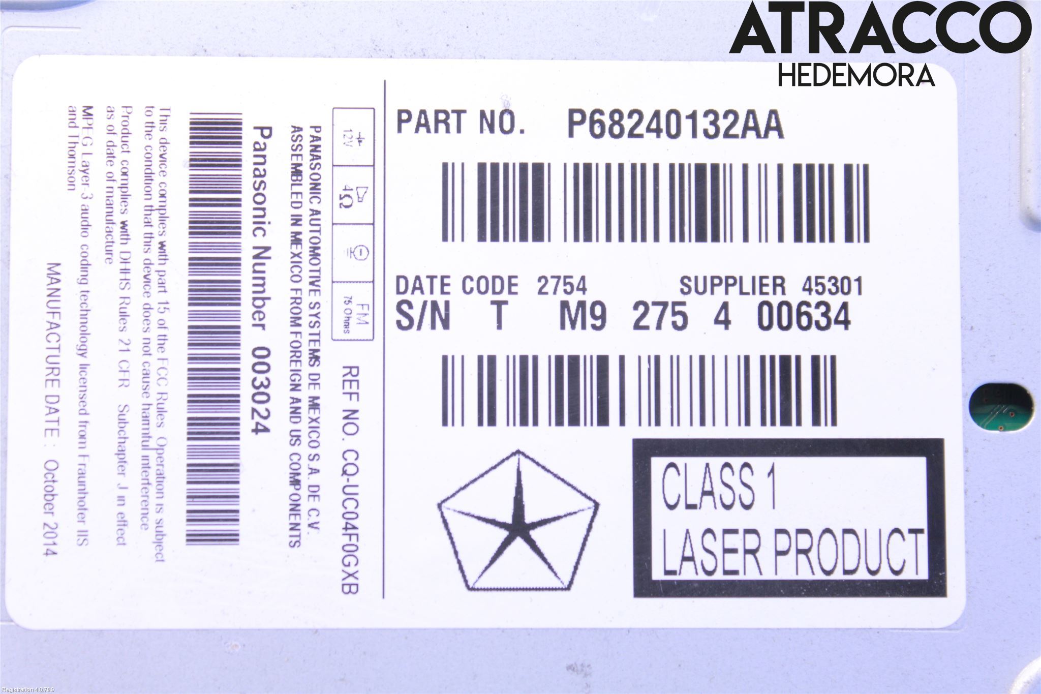 Fiat FREEMONT Cd Radio - Multimediapanel