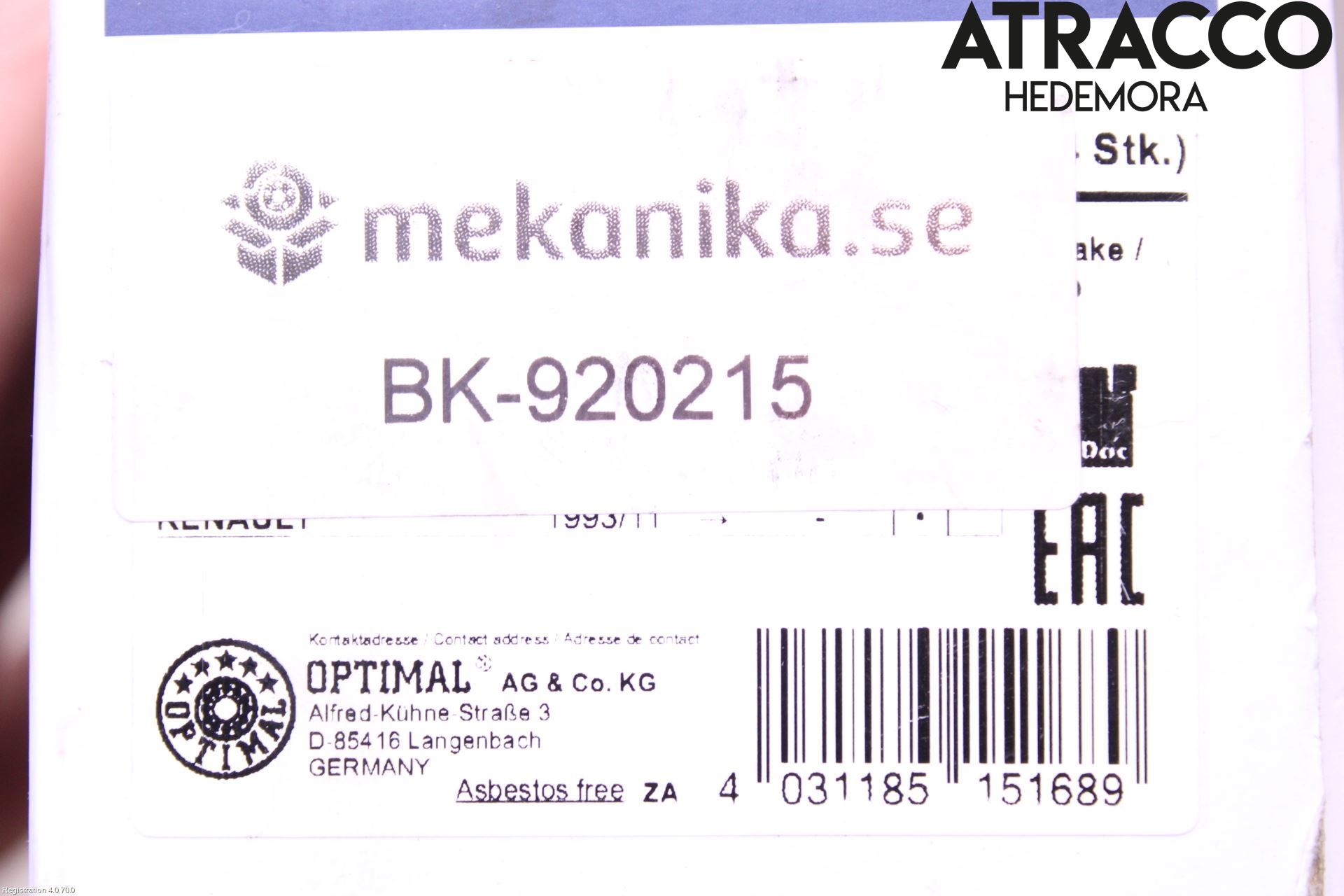 Renault LAGUNA I  94-00 Bromsbelägg Fram