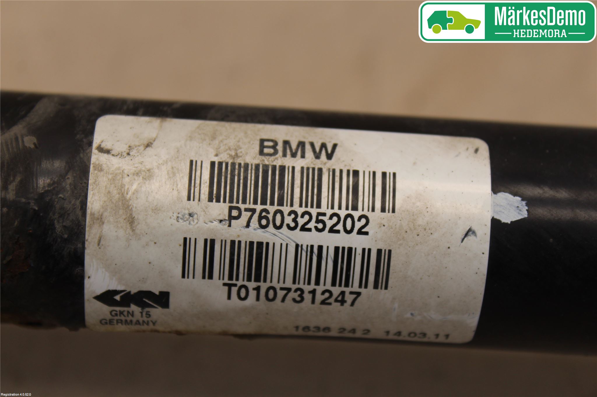 BMW X5 E70 07-13 Drivaxel Bak Vänster