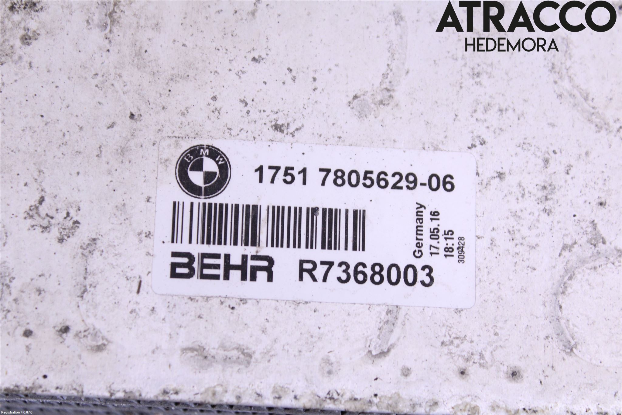 BMW 5 F10/F11/F18 09-17 Laddluft-Intercooler Kyl