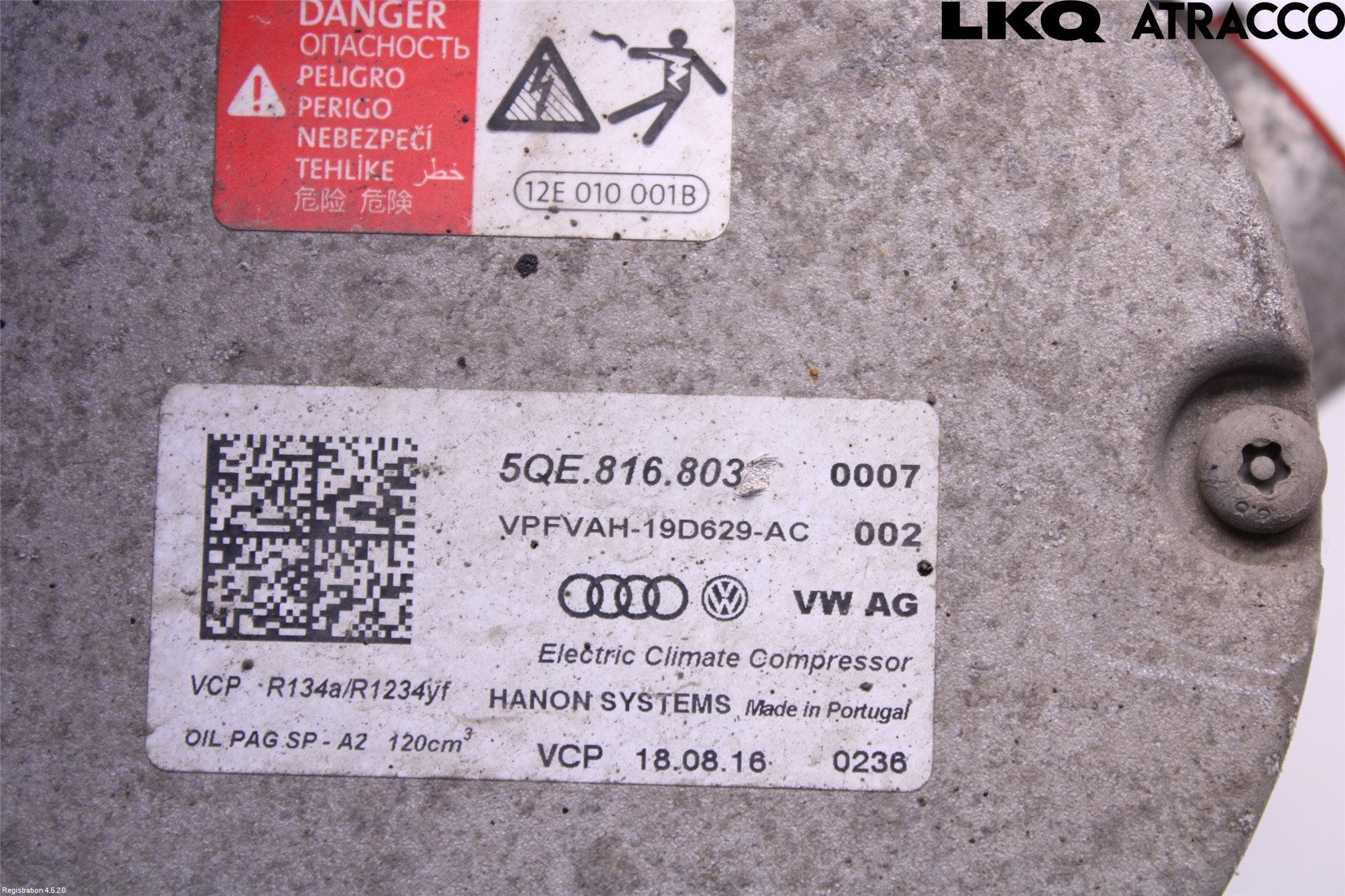 Volkswagen VW PASSAT 15-19 Ac Kompressor