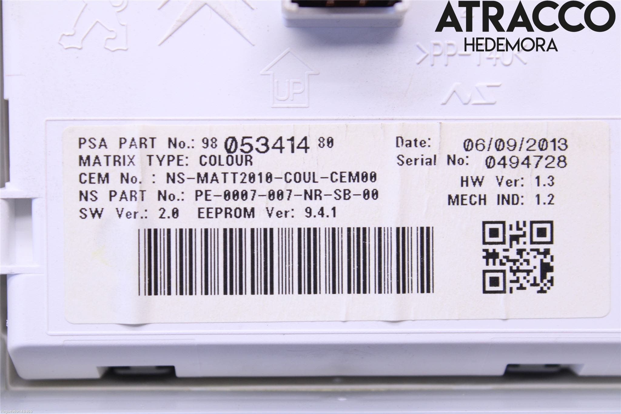 Peugeot 208 12-15 Instrument Komb